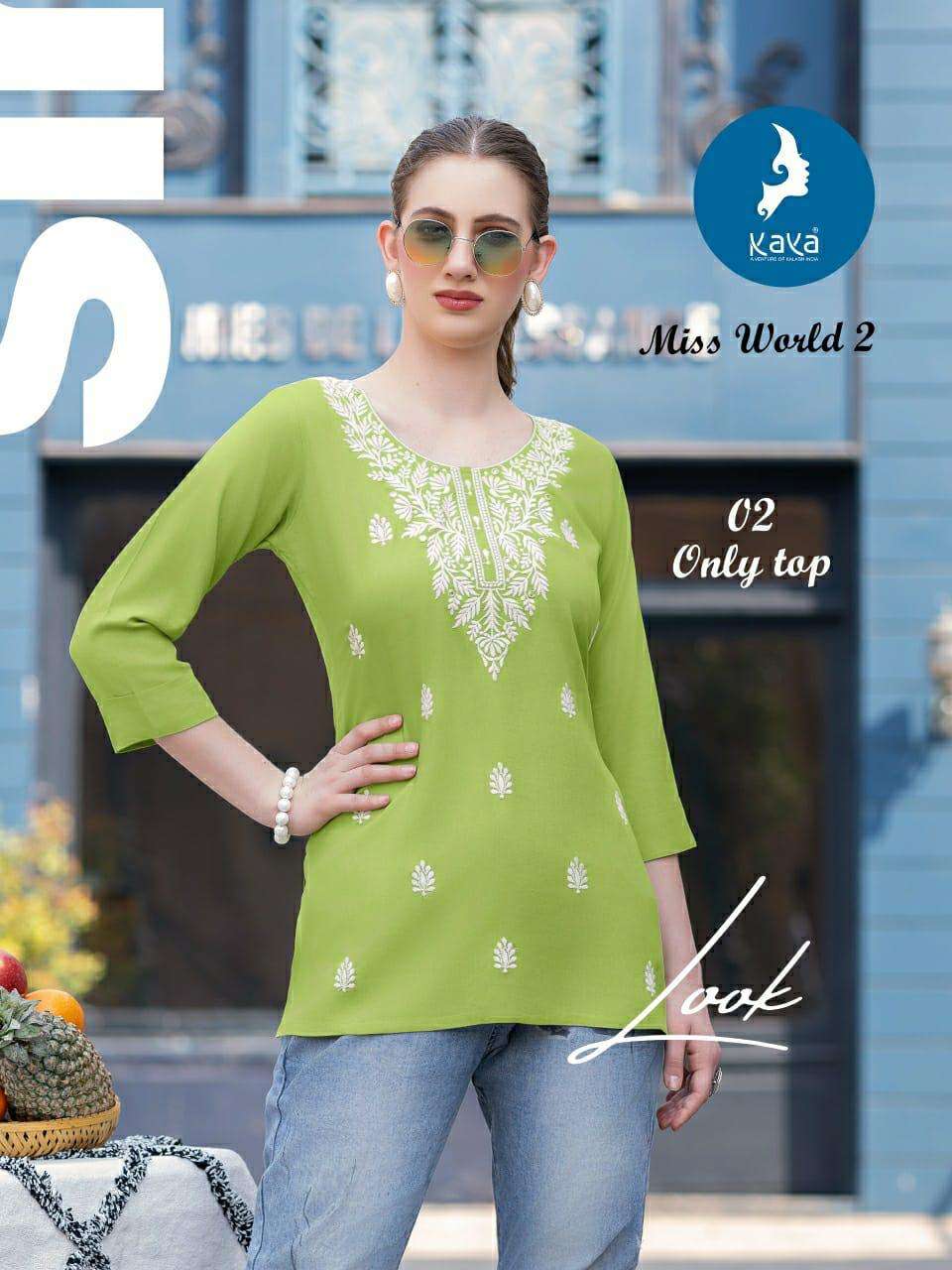 KAYA MISS WORLD VOL 2 RAYON FANCY SUMMER WEAR LADIES TOP