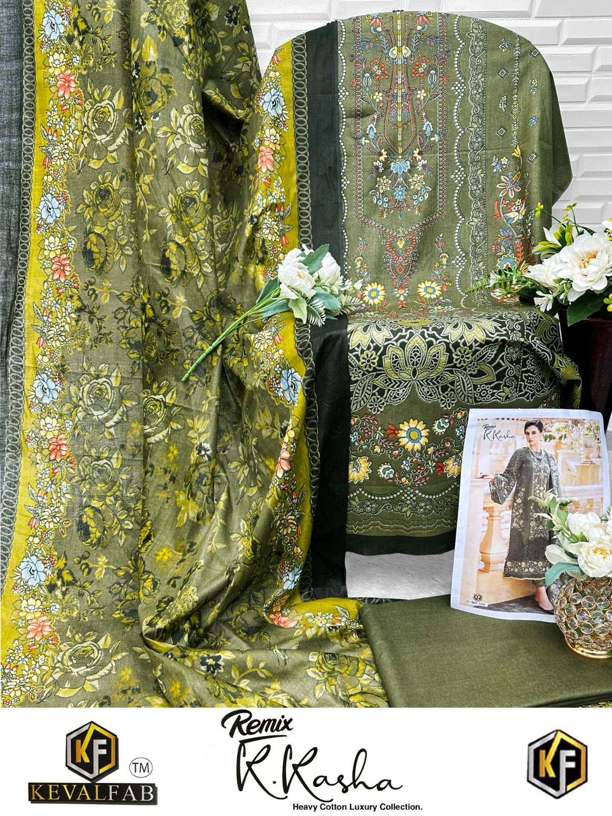 KEVAL FAB K KASHA REMIX COTTON DIGITAL KARACHI PRINTS SALWAR SUIT