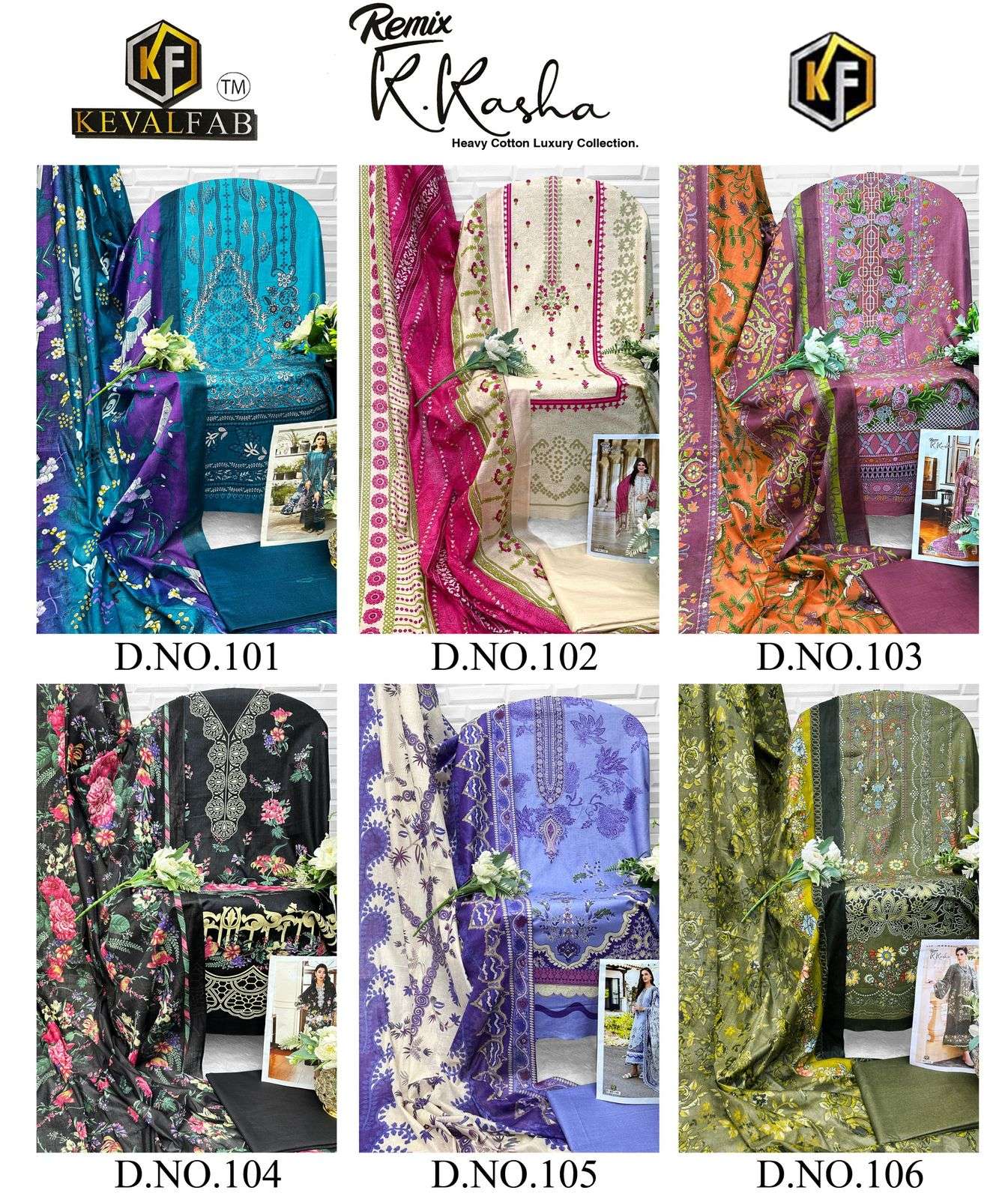 KEVAL FAB K KASHA REMIX COTTON DIGITAL KARACHI PRINTS SALWAR SUIT