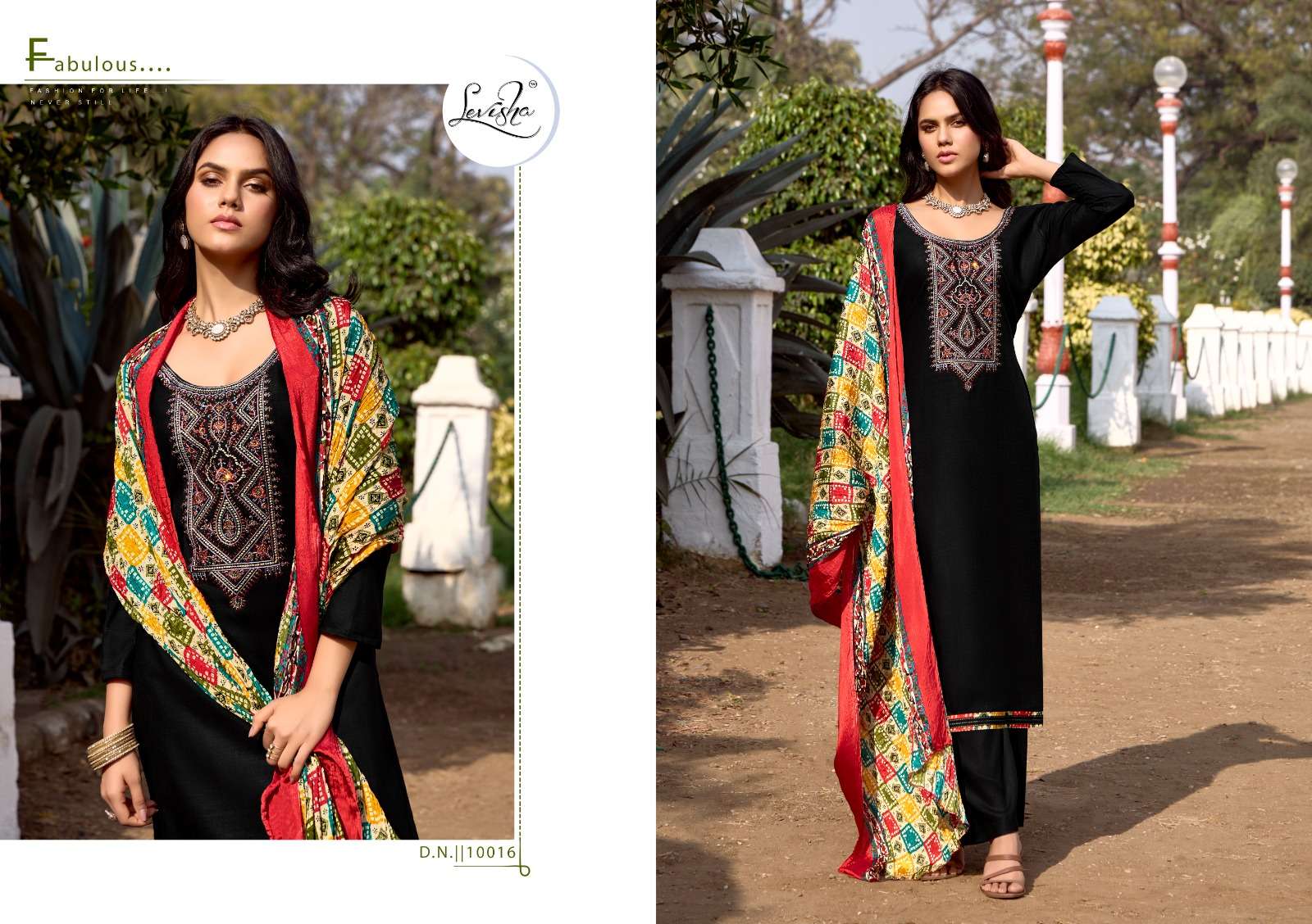 LEVISHA NIVISHA VOL 10 RAYON FANCY SWAROVSKI WORK SUIT
