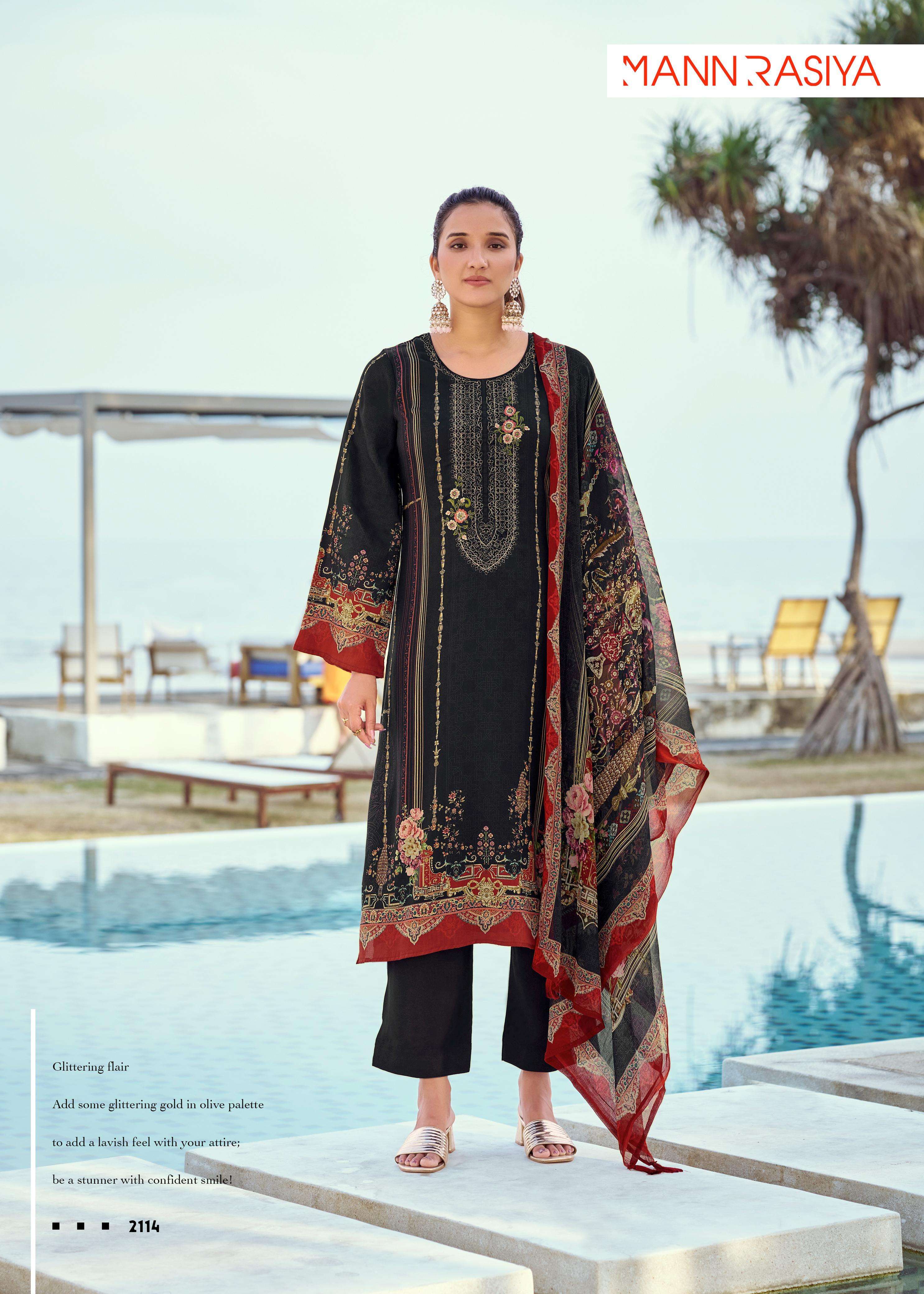 MANNRASIYA ARNICA JAM COTTON DIGITAL PRINT WITH FANCY WORK SUIT