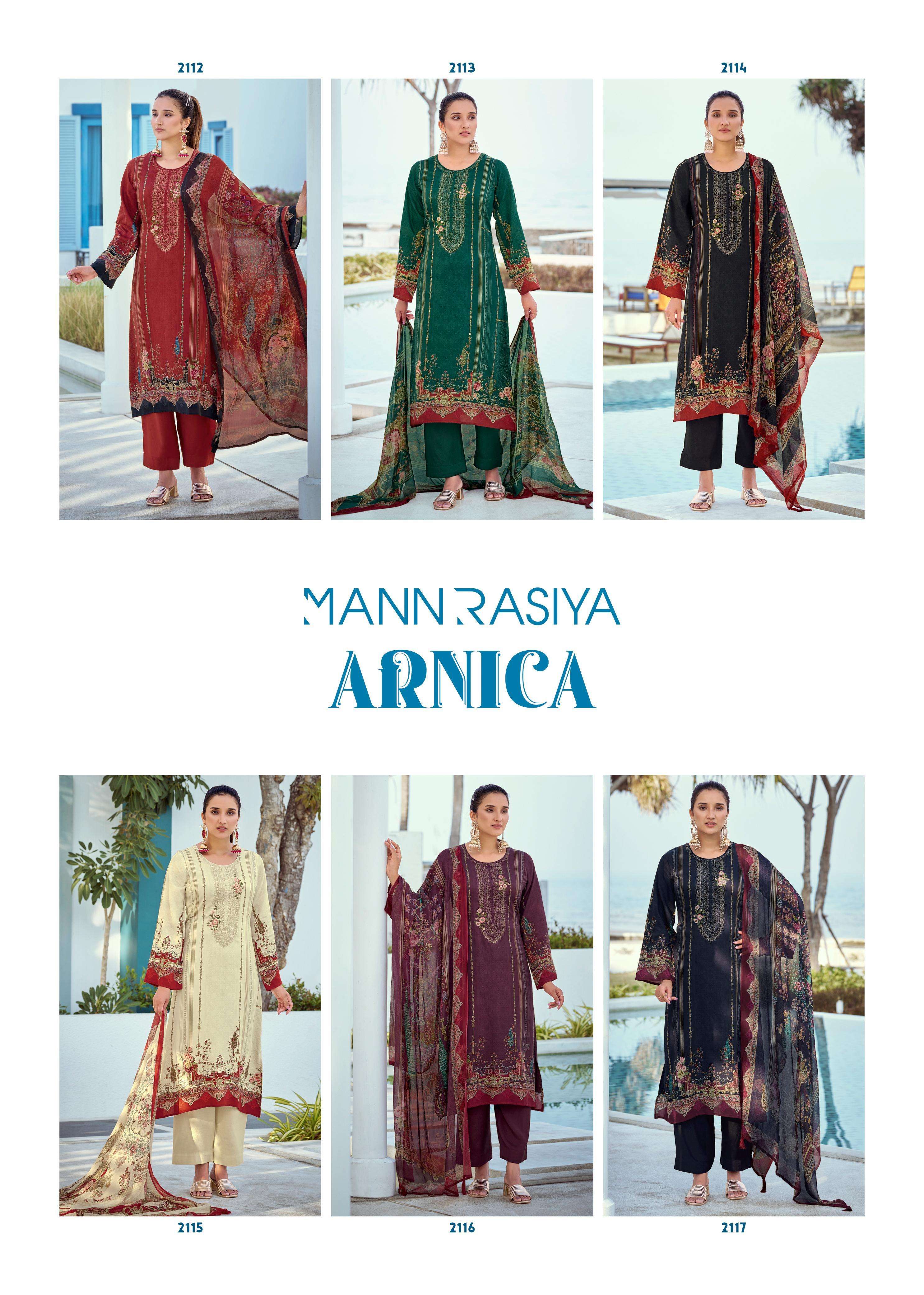 MANNRASIYA ARNICA JAM COTTON DIGITAL PRINT WITH FANCY WORK SUIT