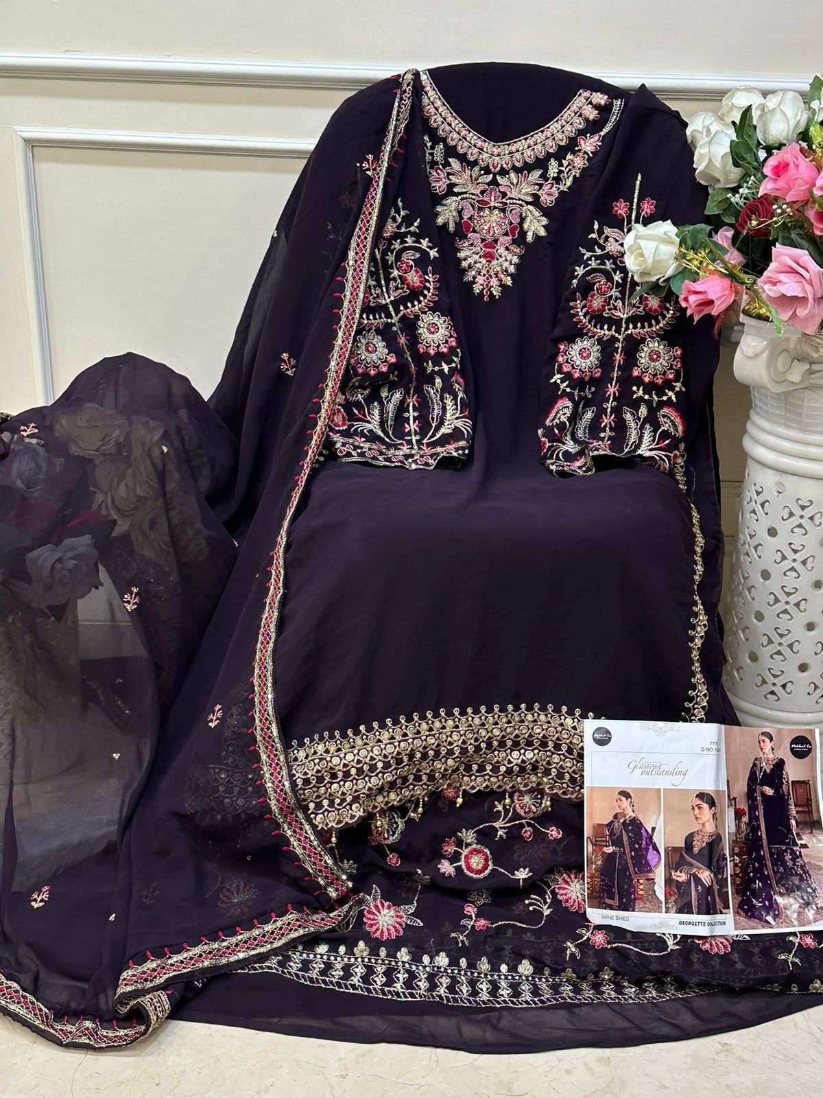 MEHBOOB TEX DESIGN NO - 1209 ACD RAYON EMBROIDERED WORK PAKISTANI SALWAR SUIT