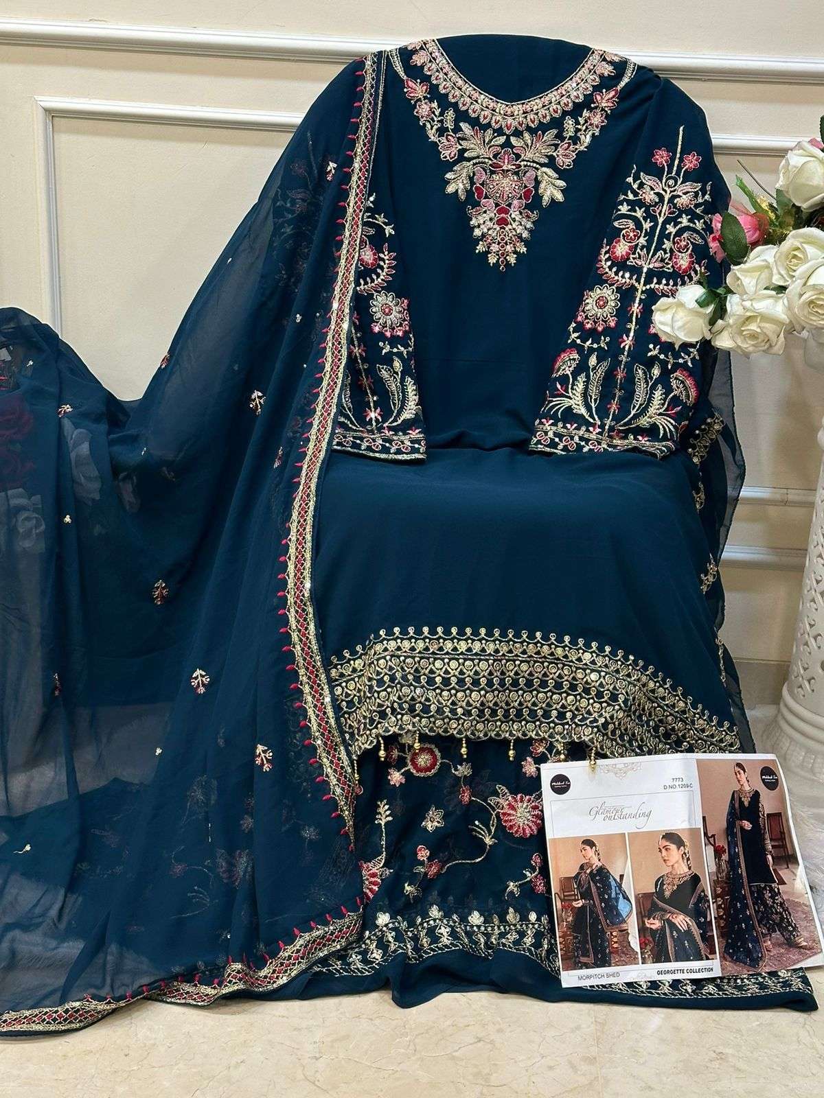 MEHBOOB TEX DESIGN NO - 1209 ACD RAYON EMBROIDERED WORK PAKISTANI SALWAR SUIT