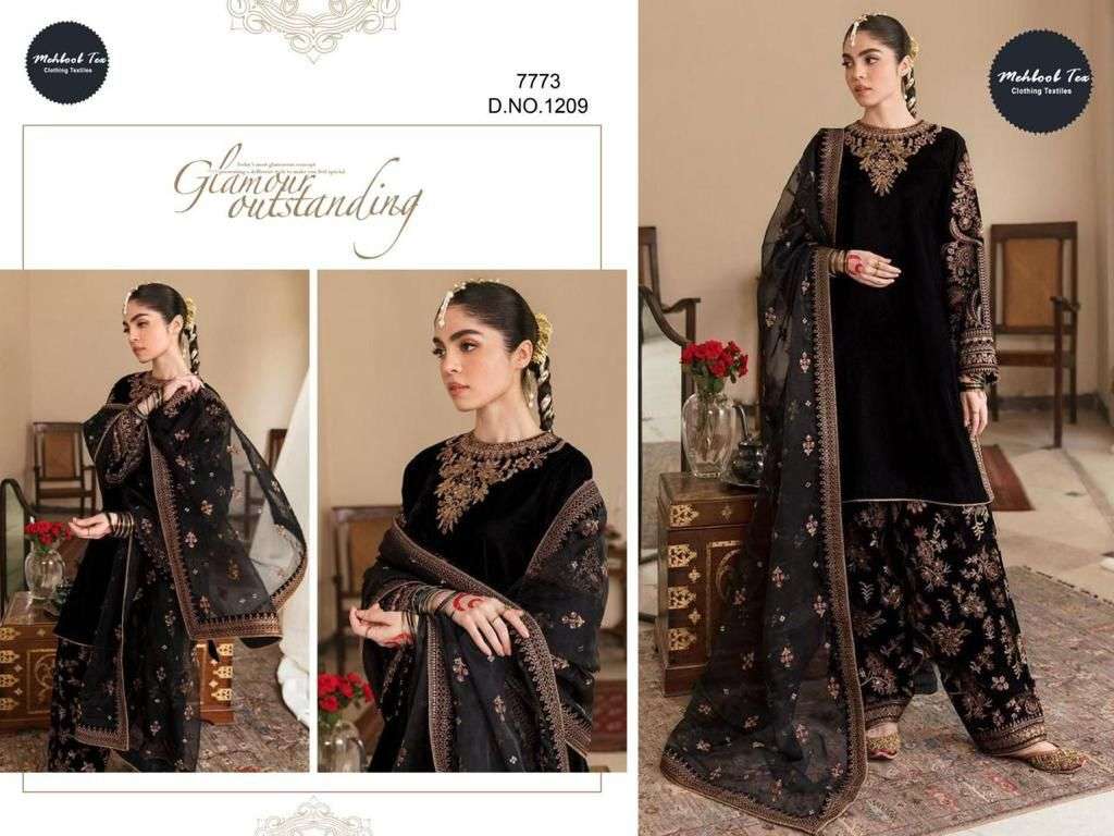 MEHBOOB TEX DESIGN NO - 1209 ACD RAYON EMBROIDERED WORK PAKISTANI SALWAR SUIT