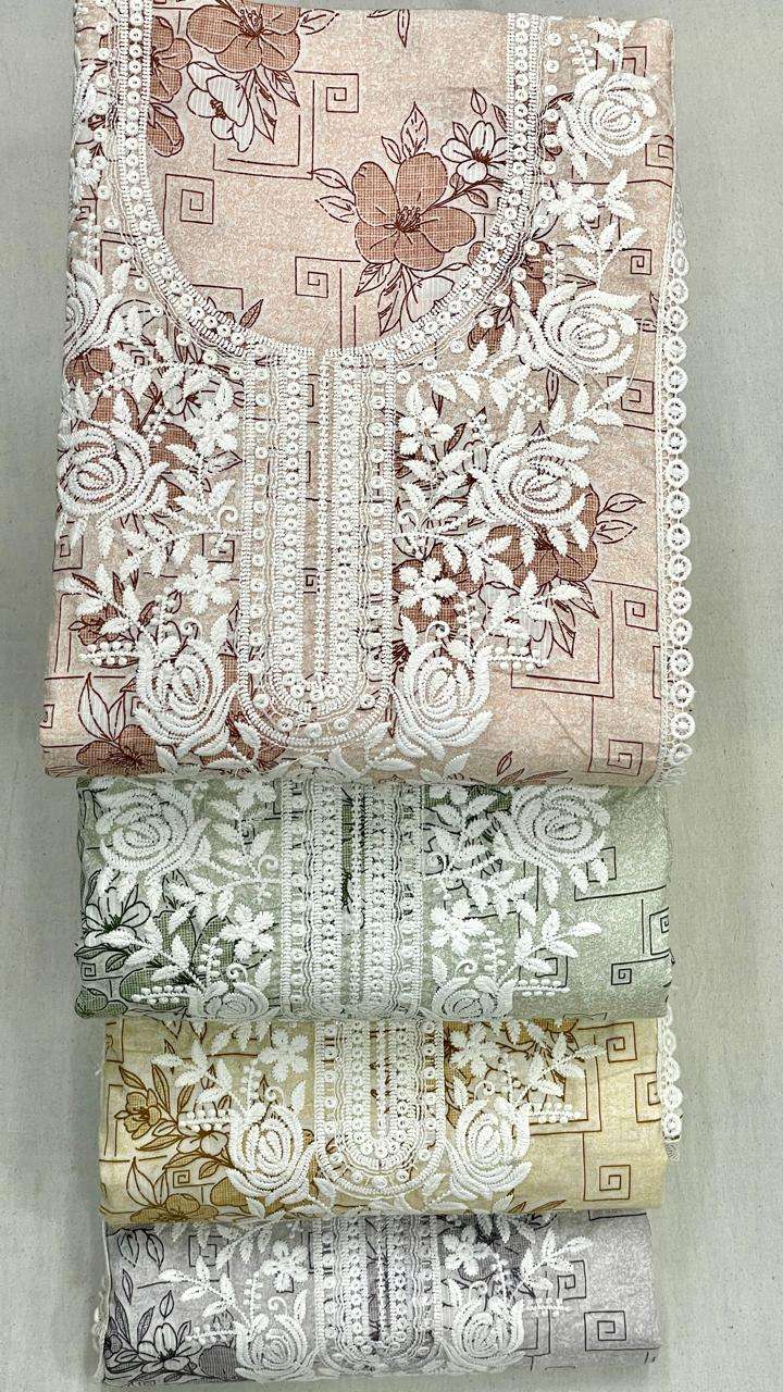 MF PIC & CHOOSE COLECTION COTTON PRINT WITH FANCY WORK SUIT
