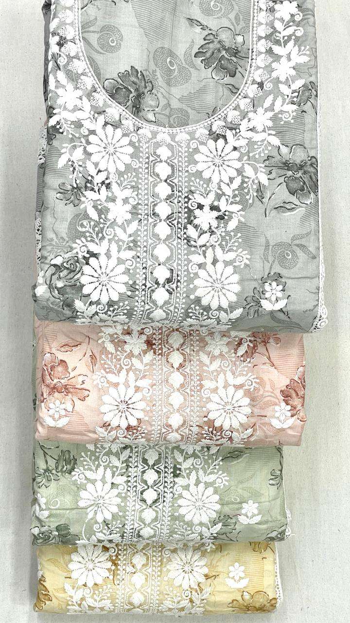 MF PIC & CHOOSE COLECTION COTTON PRINT WITH FANCY WORK SUIT