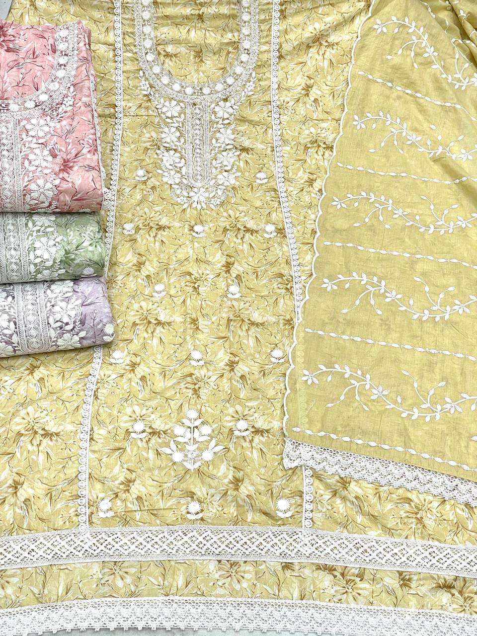 MF PIC & CHOOSE COLECTION COTTON PRINT WITH FANCY WORK SUIT