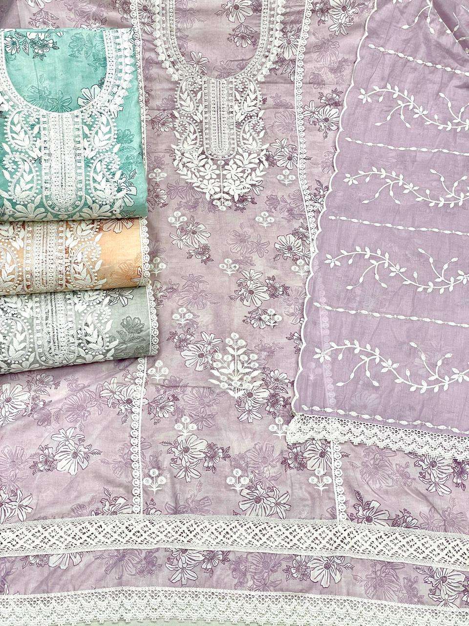 MF PIC & CHOOSE COLECTION COTTON PRINT WITH FANCY WORK SUIT
