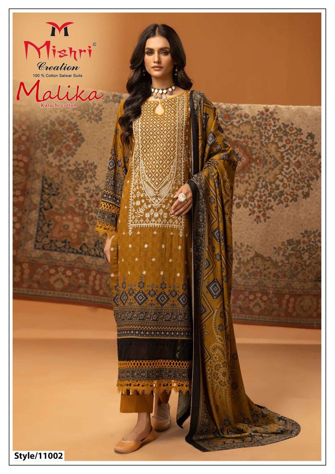 MISHRI CREATION MALLIKA VOL 11  COTTON DIGITAL KARACHI STYLE PRINT SUIT