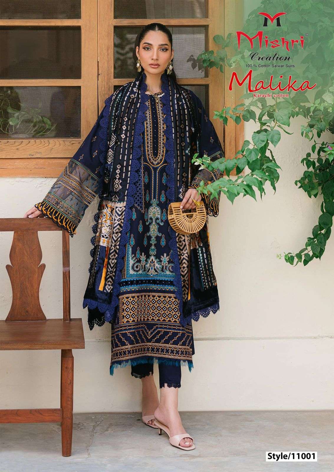 MISHRI CREATION MALLIKA VOL 11  COTTON DIGITAL KARACHI STYLE PRINT SUIT