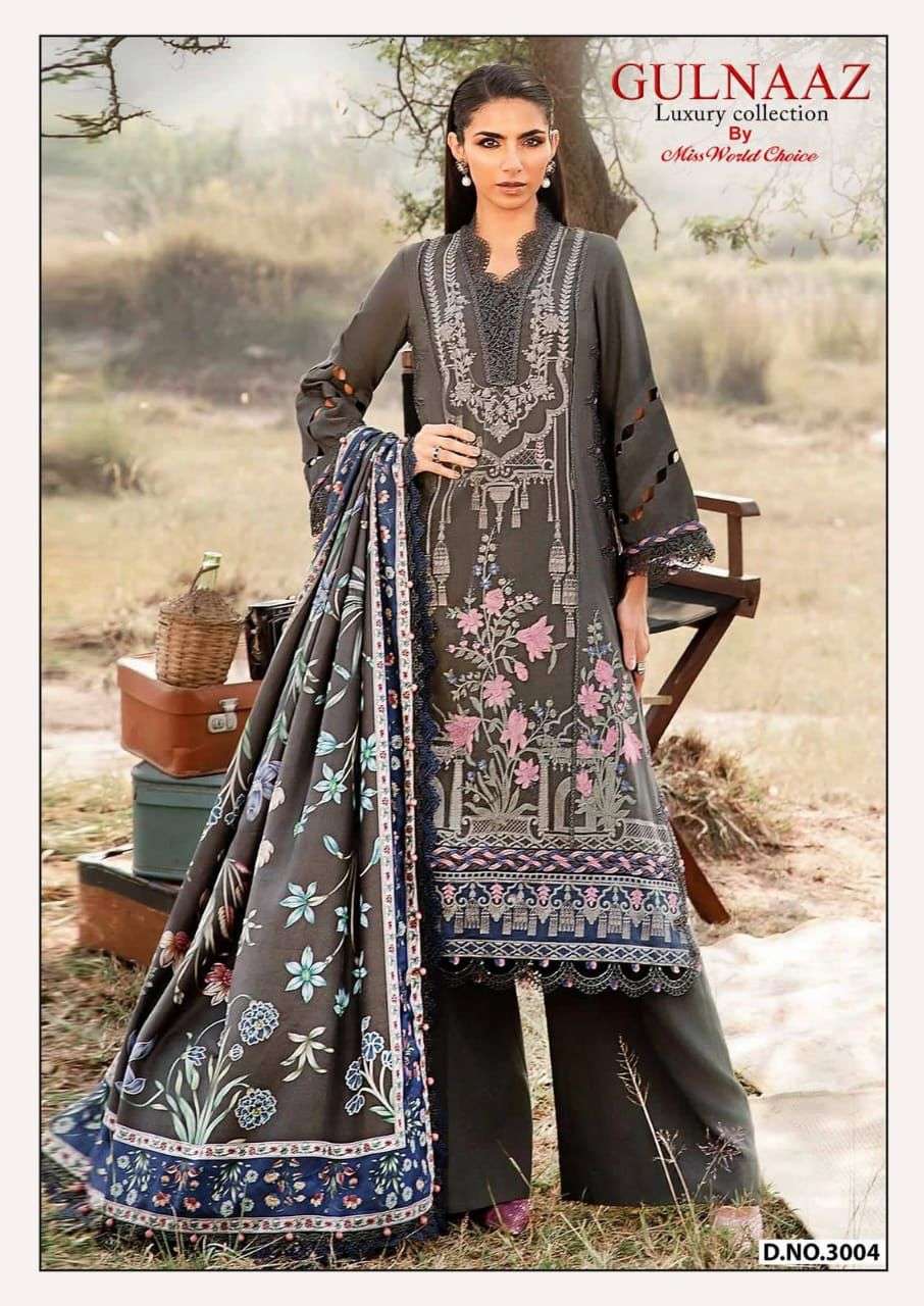 MISS WORLD CHOICE GULNAZ VOL 3 COTTON DIGITAL KARACHI PRINT SUIT