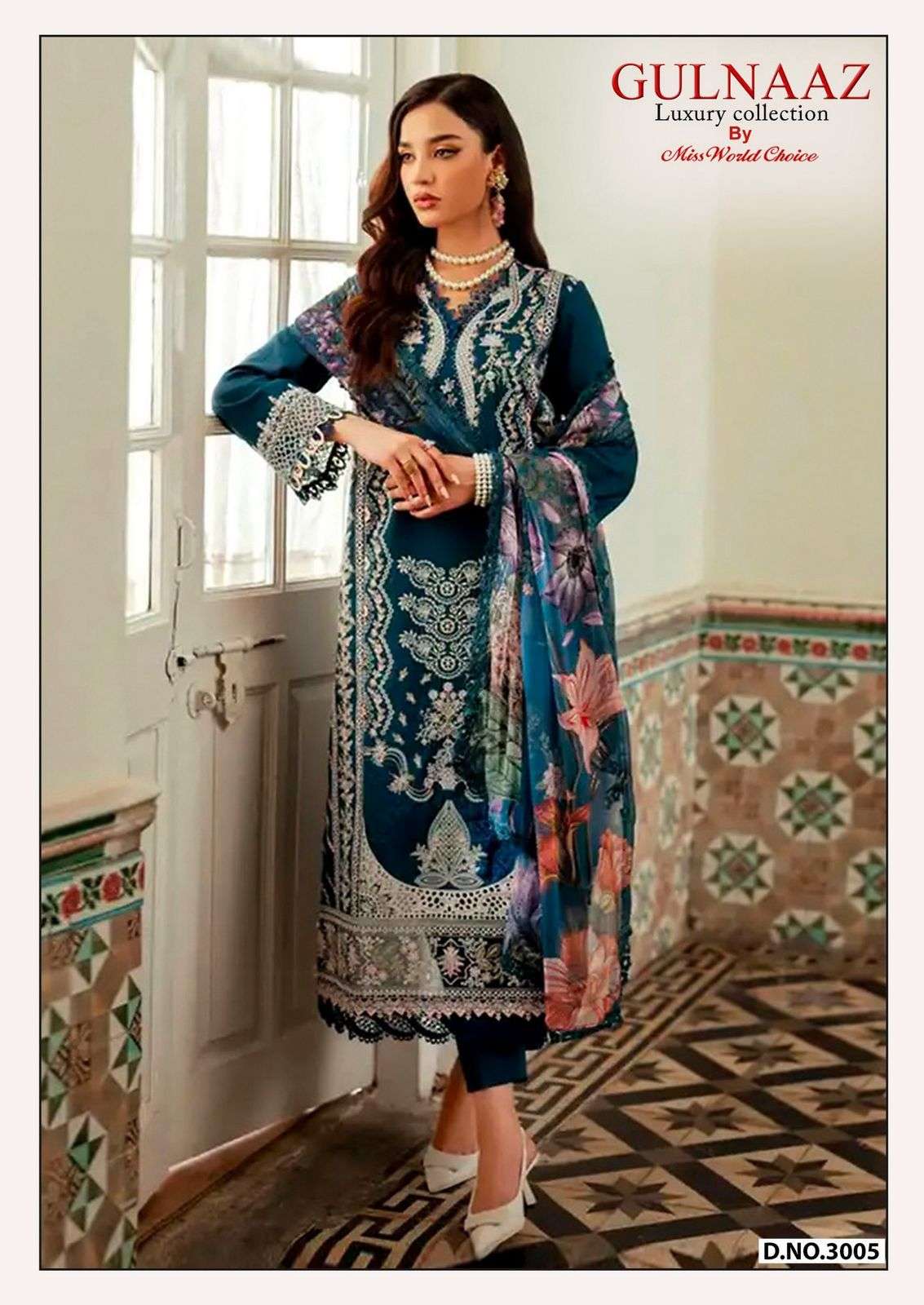 MISS WORLD CHOICE GULNAZ VOL 3 COTTON DIGITAL KARACHI PRINT SUIT
