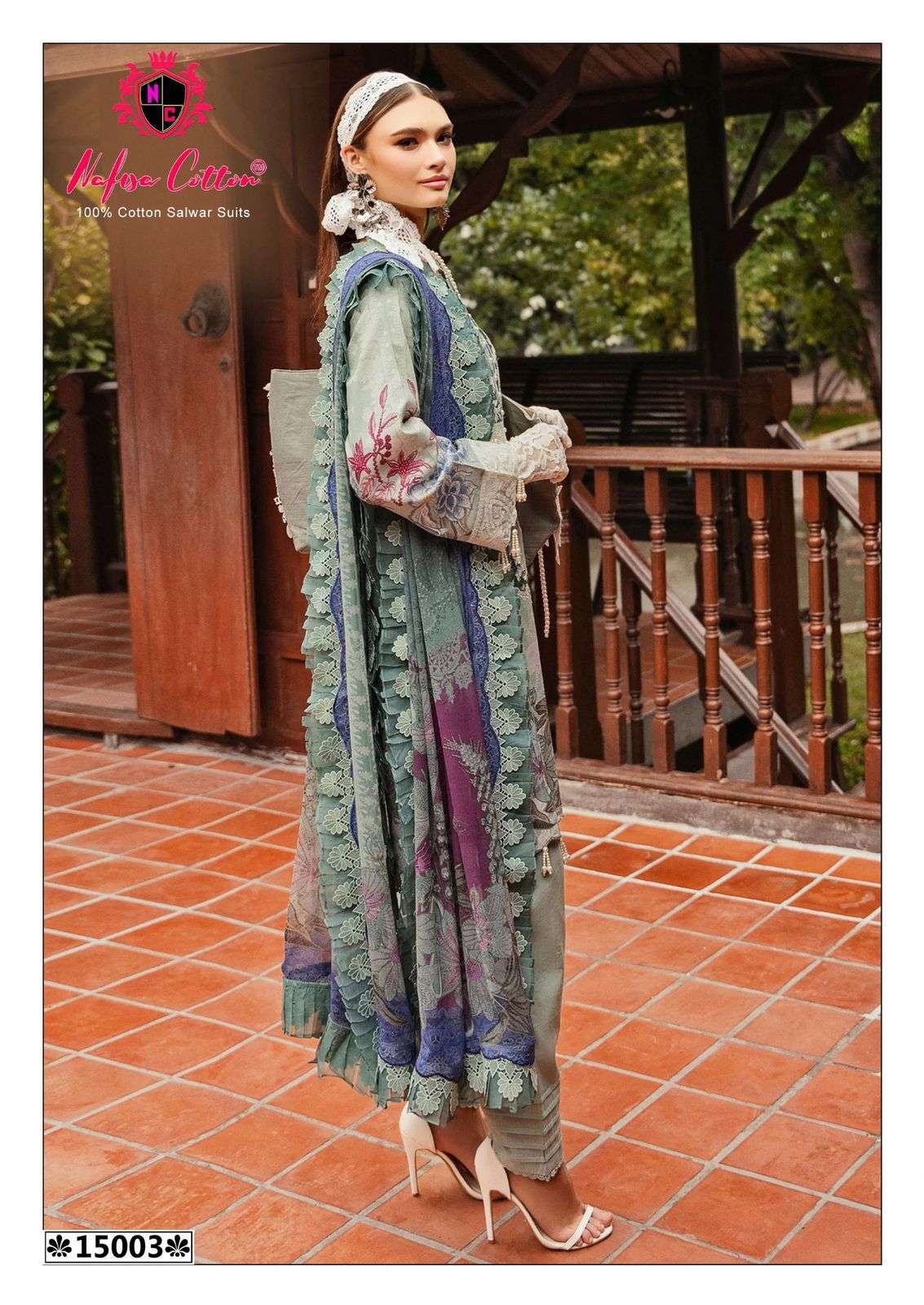 NAFISA COTTON MONSOON COTTON COLLECTION VOL 15 DIGITAL KARACHI STYLE PRINT SUIT