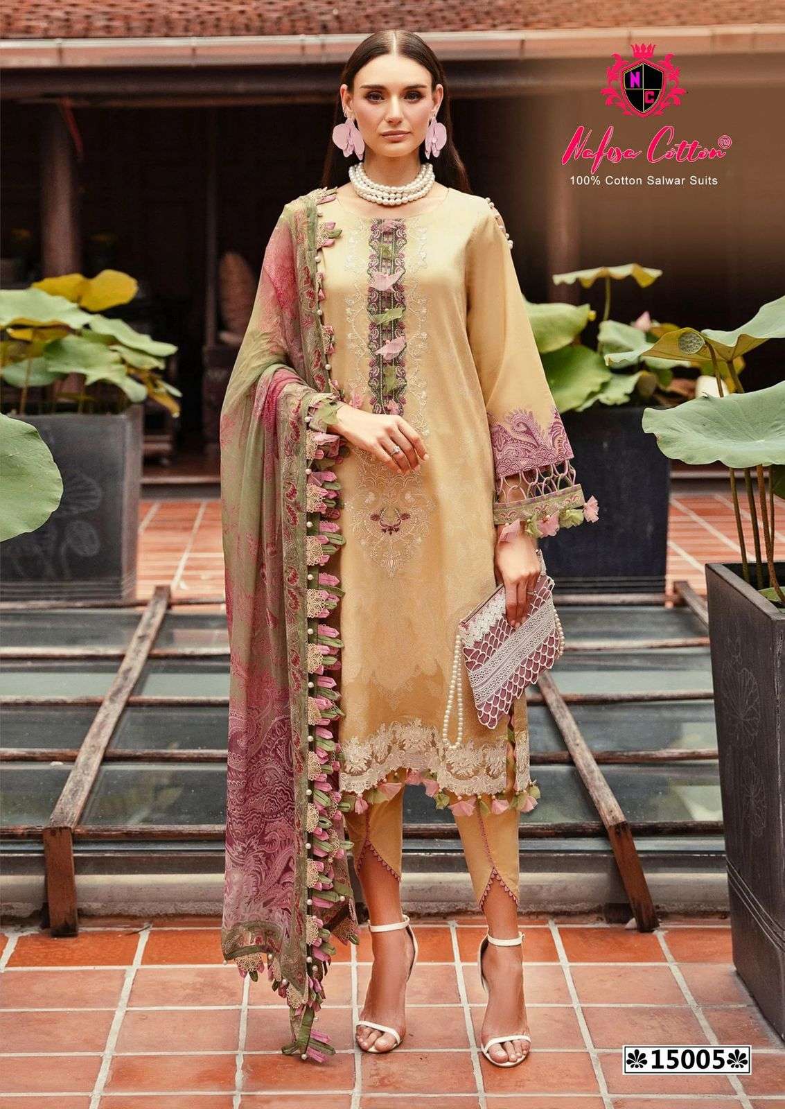 NAFISA COTTON MONSOON COTTON COLLECTION VOL 15 DIGITAL KARACHI STYLE PRINT SUIT