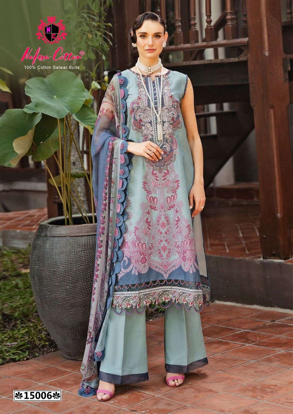 NAFISA COTTON MONSOON COTTON COLLECTION VOL 15 DIGITAL KARACHI STYLE PRINT SUIT