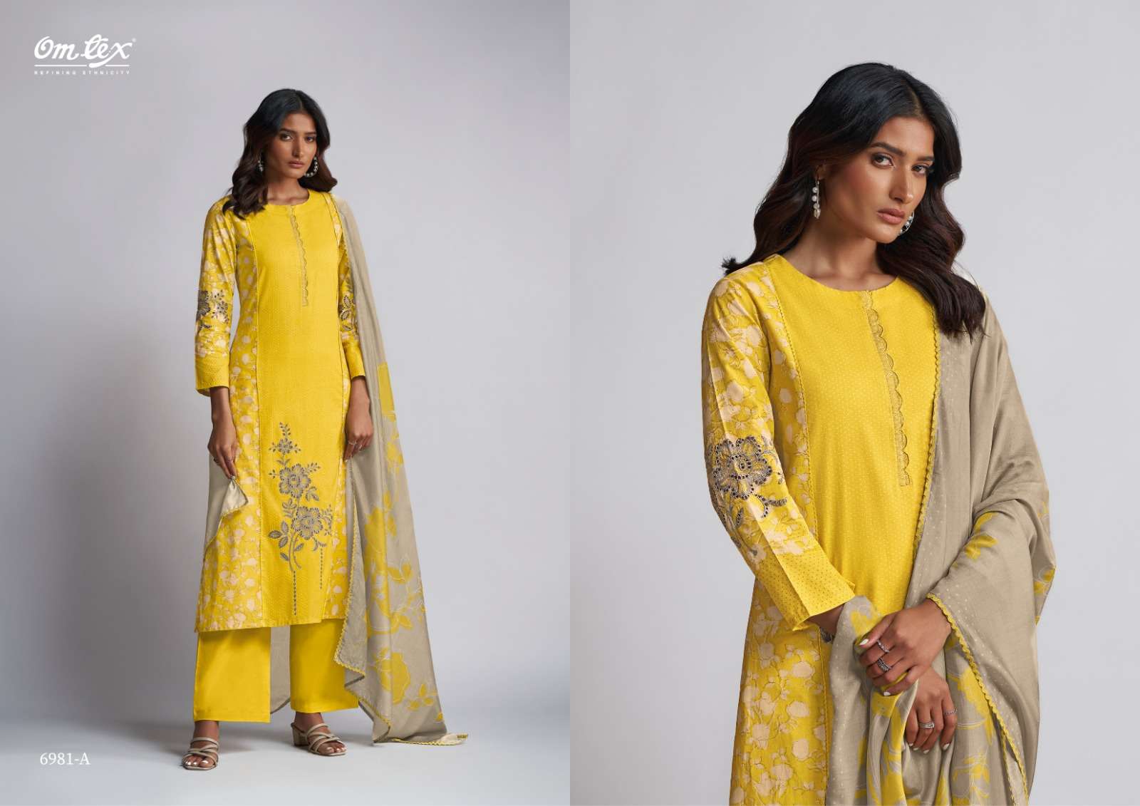 OMTEX JAGRITI LAWN COTTON DIGITAL PRINT WITH EMBROIDERY WORK SUIT