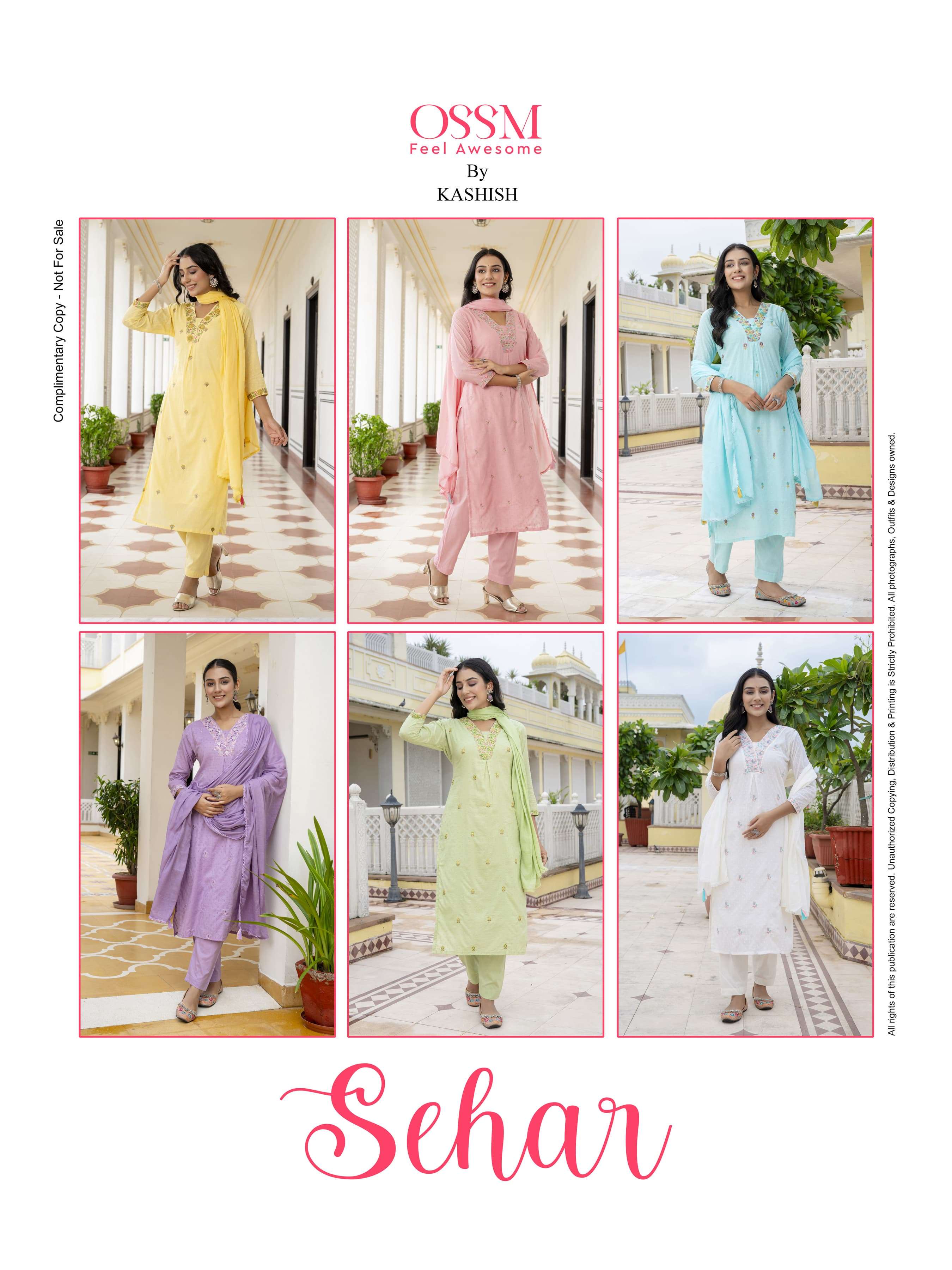 OSSM SEHAR JACQUARD FANCY DESIGNER WORK LADIES SUIT