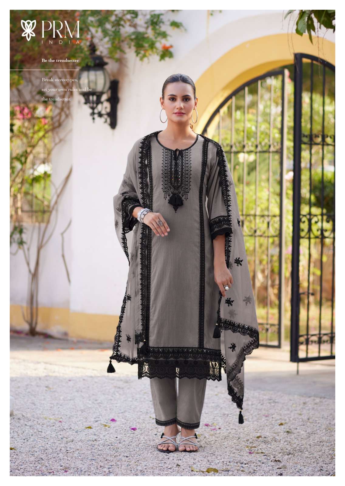 PRM INDIA HELIA COTTON EMBROIDERY DESIGNER READY MADE LADIES SUIT