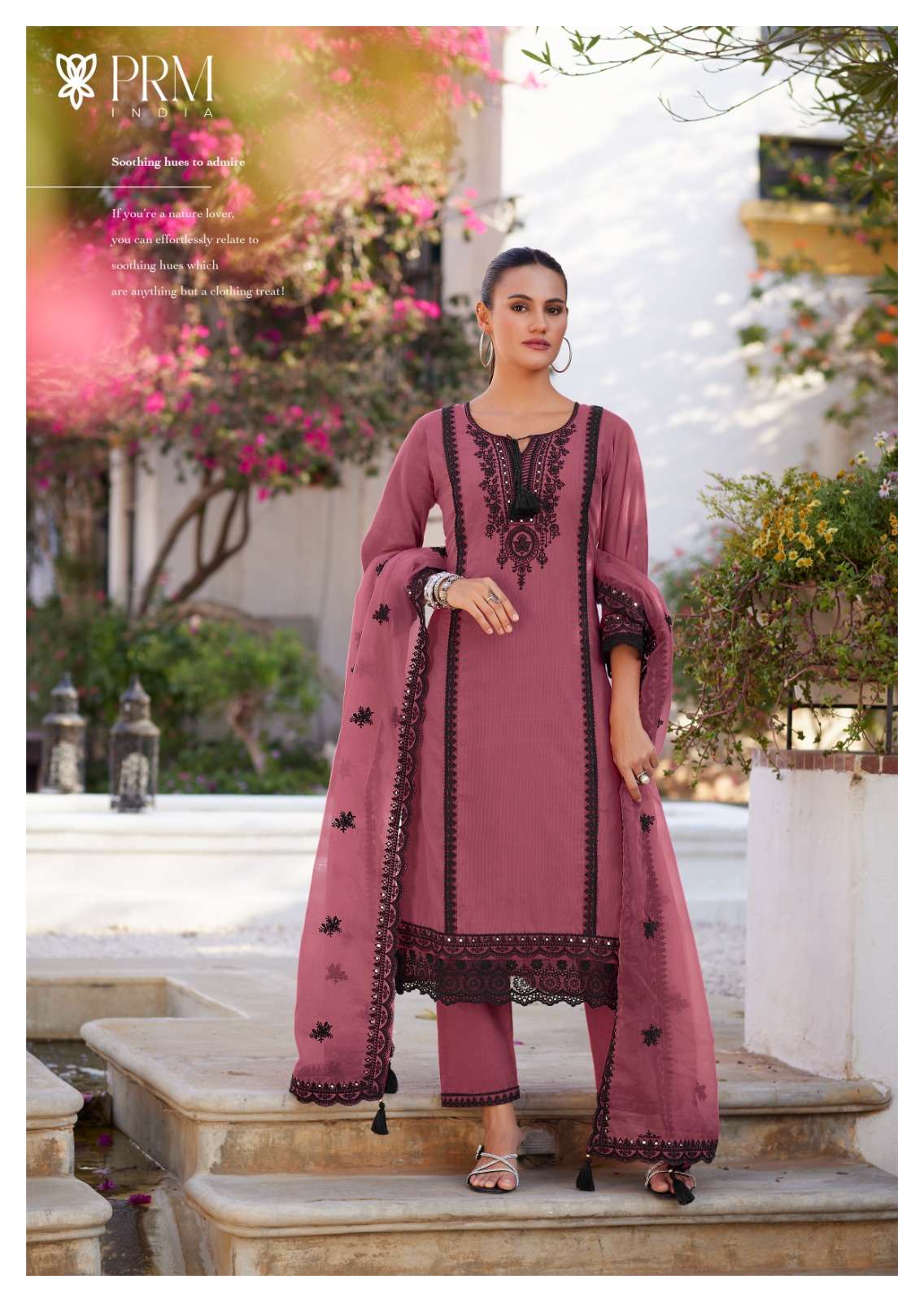 PRM INDIA HELIA COTTON EMBROIDERY DESIGNER READY MADE LADIES SUIT