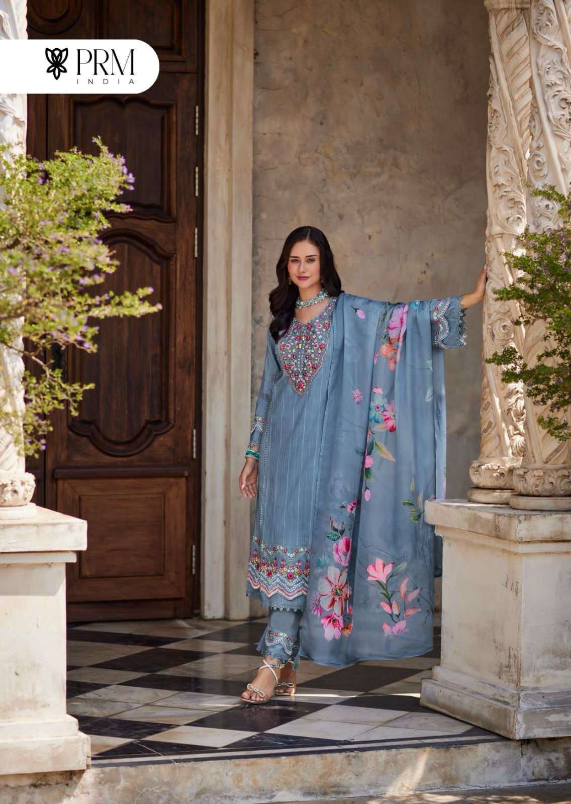 PRM INDIA KAIA COTTON EMBROIDERY DESIGNER READY MADE LADIES SUIT