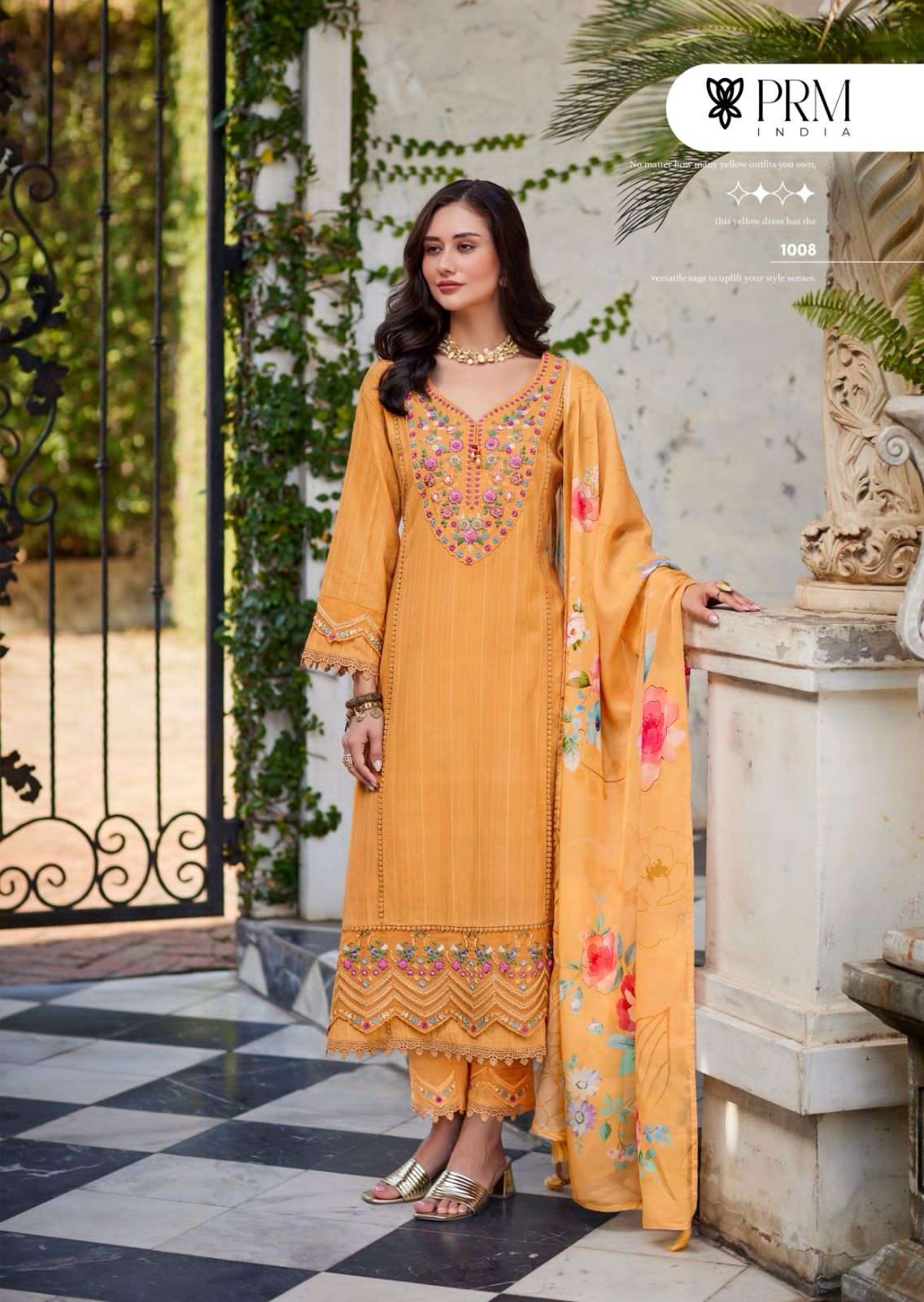 PRM INDIA KAIA COTTON EMBROIDERY DESIGNER READY MADE LADIES SUIT