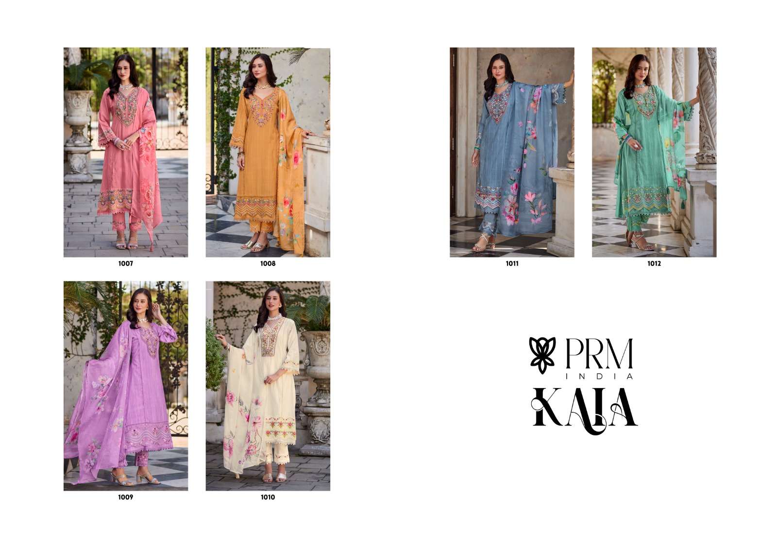 PRM INDIA KAIA COTTON EMBROIDERY DESIGNER READY MADE LADIES SUIT