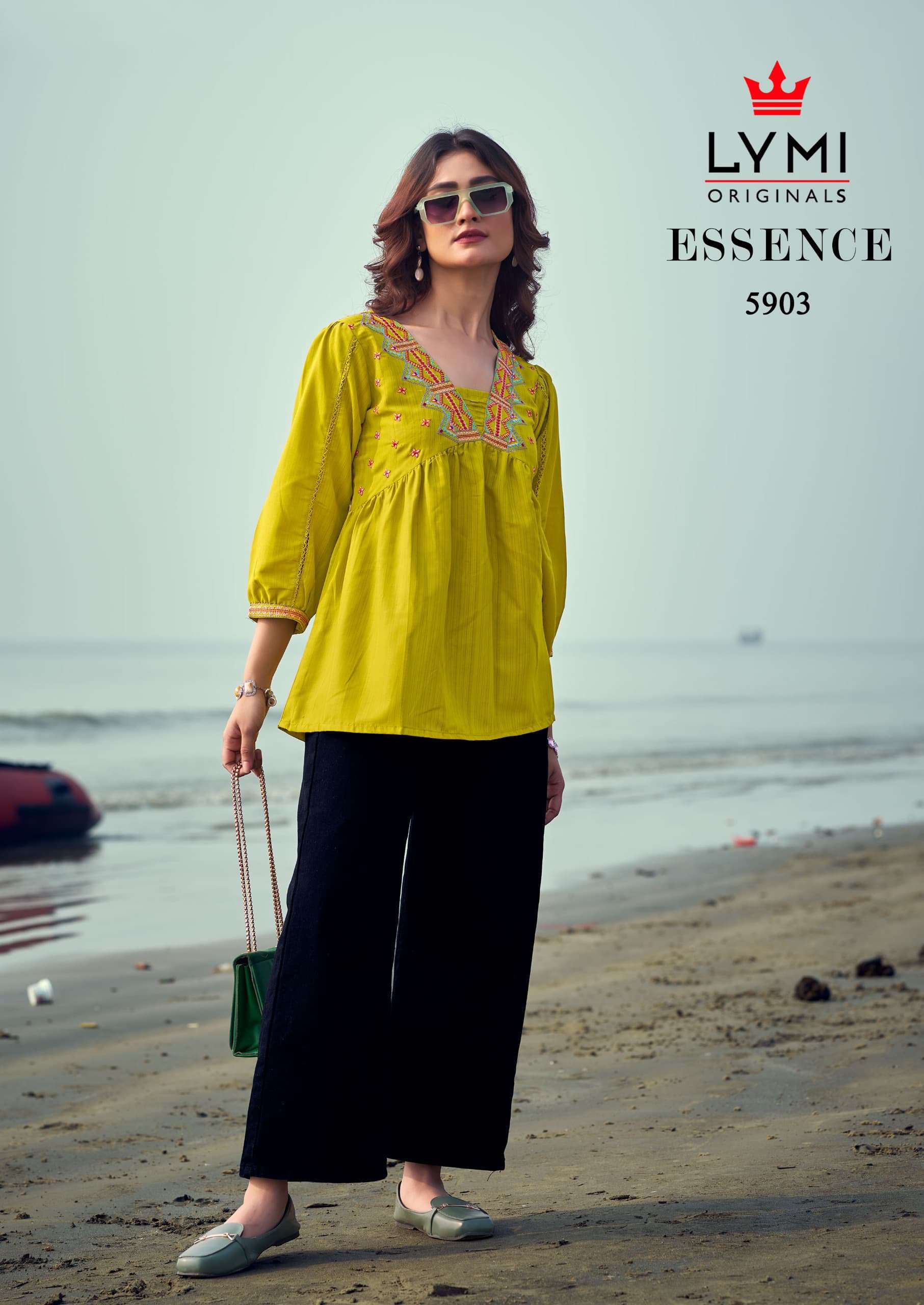 RANGOON LYMI ESSENCE VISCOSE FANCY WESTERN WEAR LADIES TOP