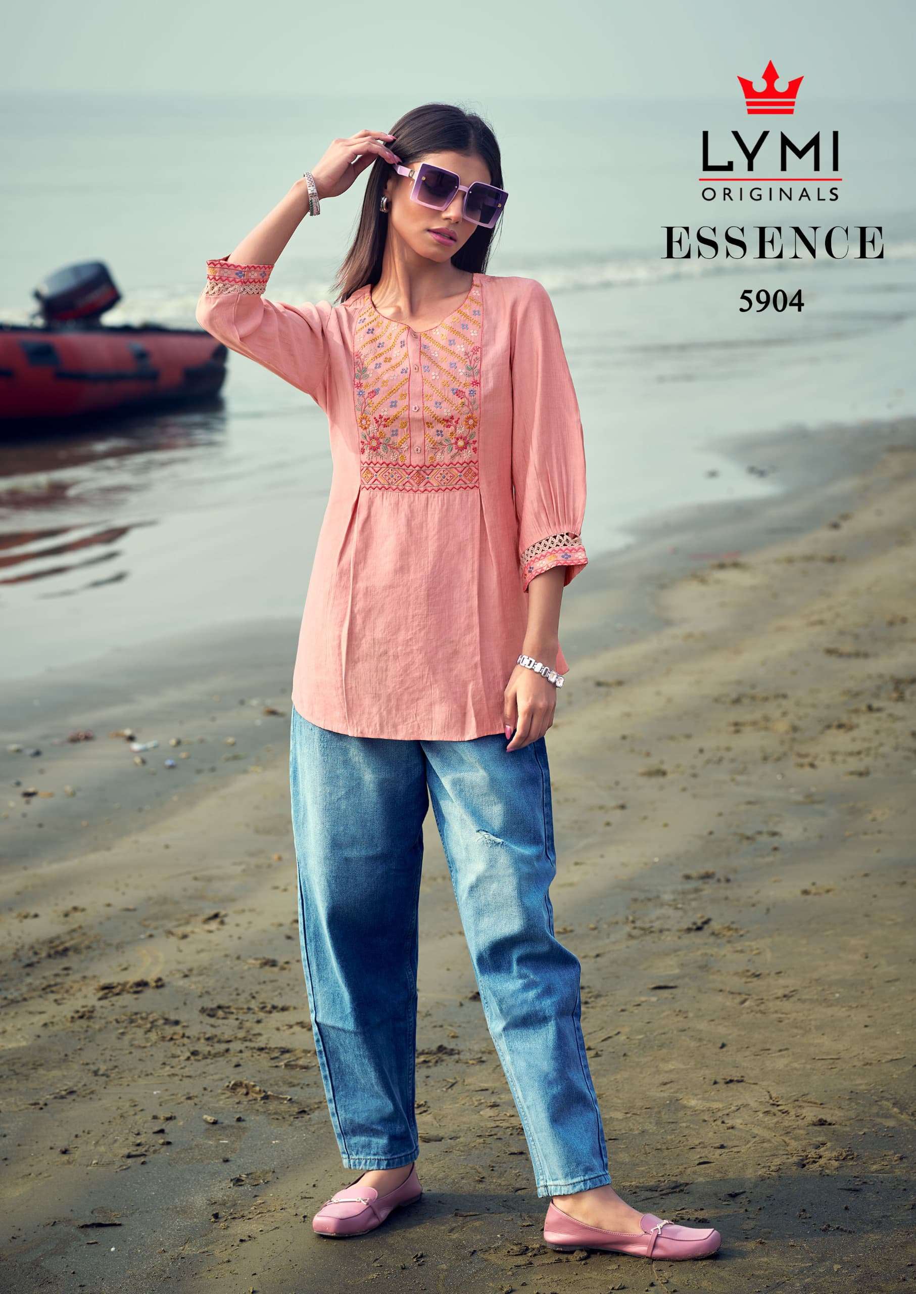 RANGOON LYMI ESSENCE VISCOSE FANCY WESTERN WEAR LADIES TOP