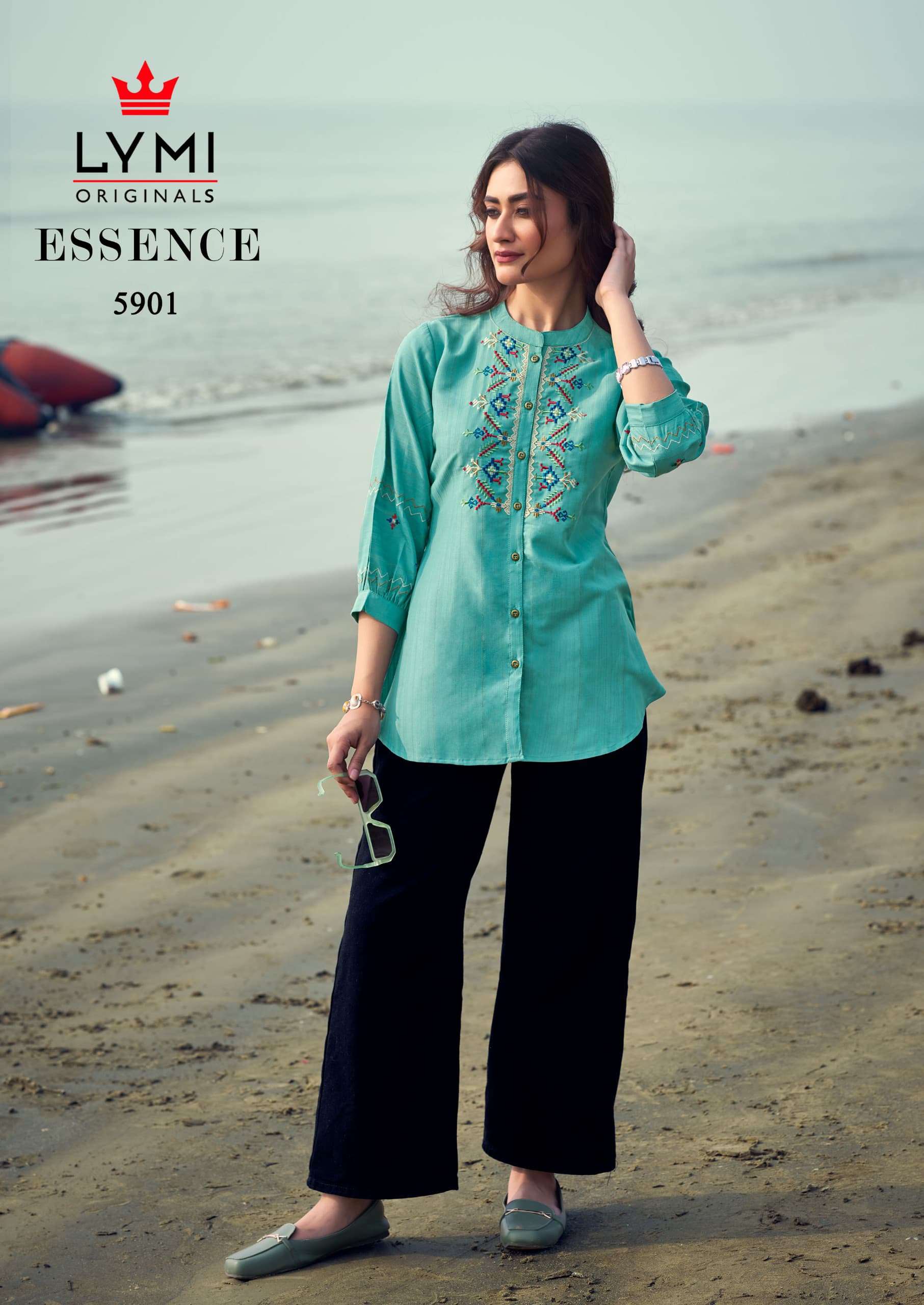 RANGOON LYMI ESSENCE VISCOSE FANCY WESTERN WEAR LADIES TOP
