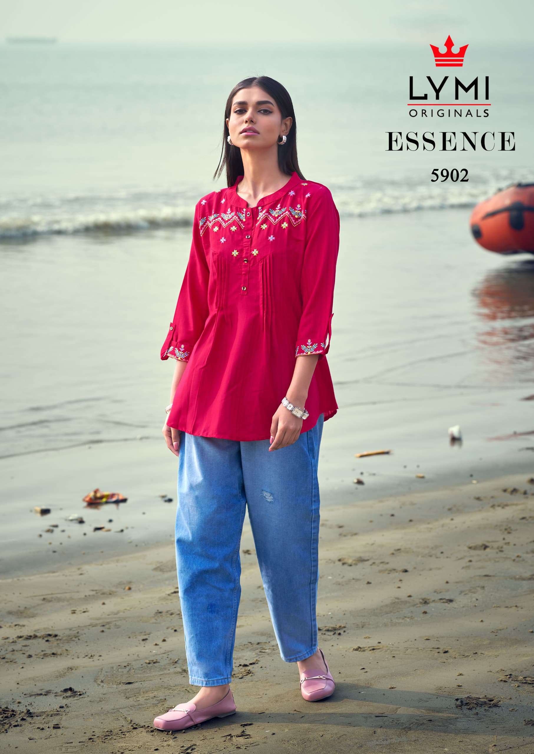 RANGOON LYMI ESSENCE VISCOSE FANCY WESTERN WEAR LADIES TOP