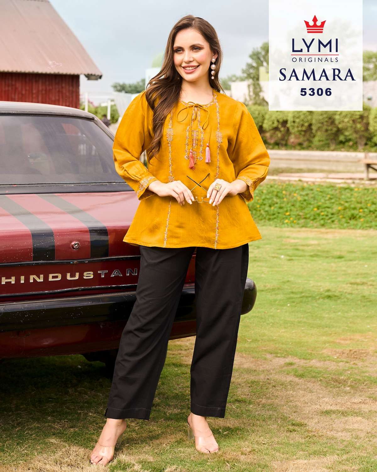 RANGOON SAMARA VISCOSE FANCY WORKS WESTERN WEAR LADIES TOP