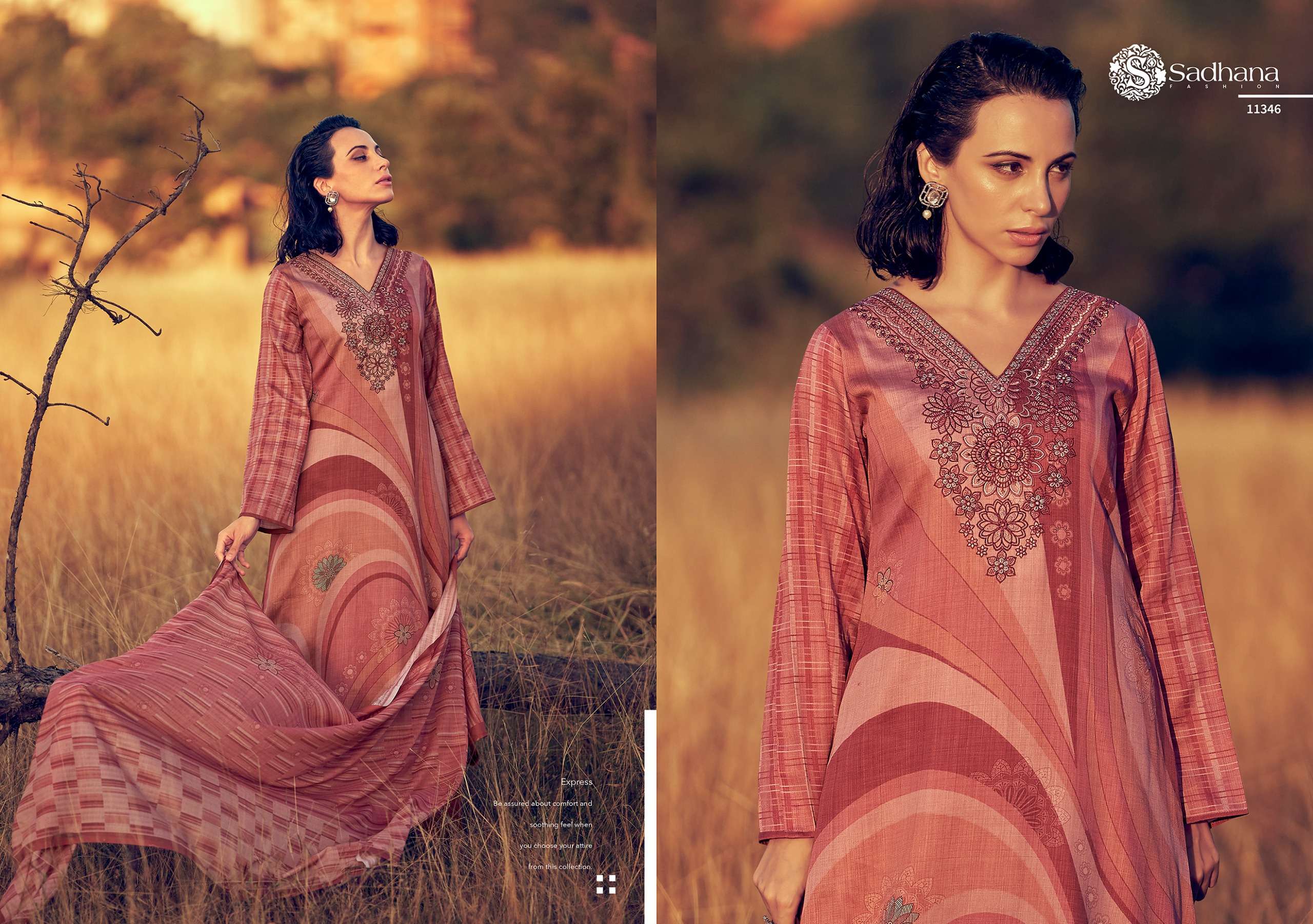 SADHANA FASHION AMAYA JAM COTTON DIGITAL PRINT WITH FANCY WORK SUIT