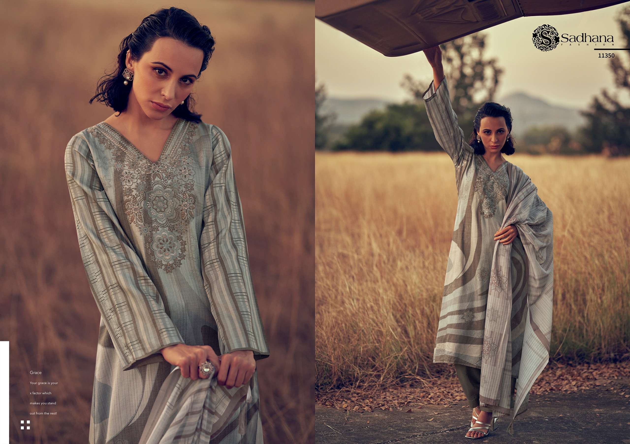 SADHANA FASHION AMAYA JAM COTTON DIGITAL PRINT WITH FANCY WORK SUIT