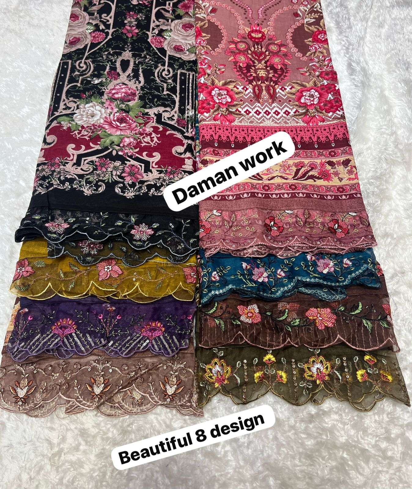 SAPPHIRE BIN SAEED VOL 9 LAWN COTTON FANCY DESIGNER WORK SUIT