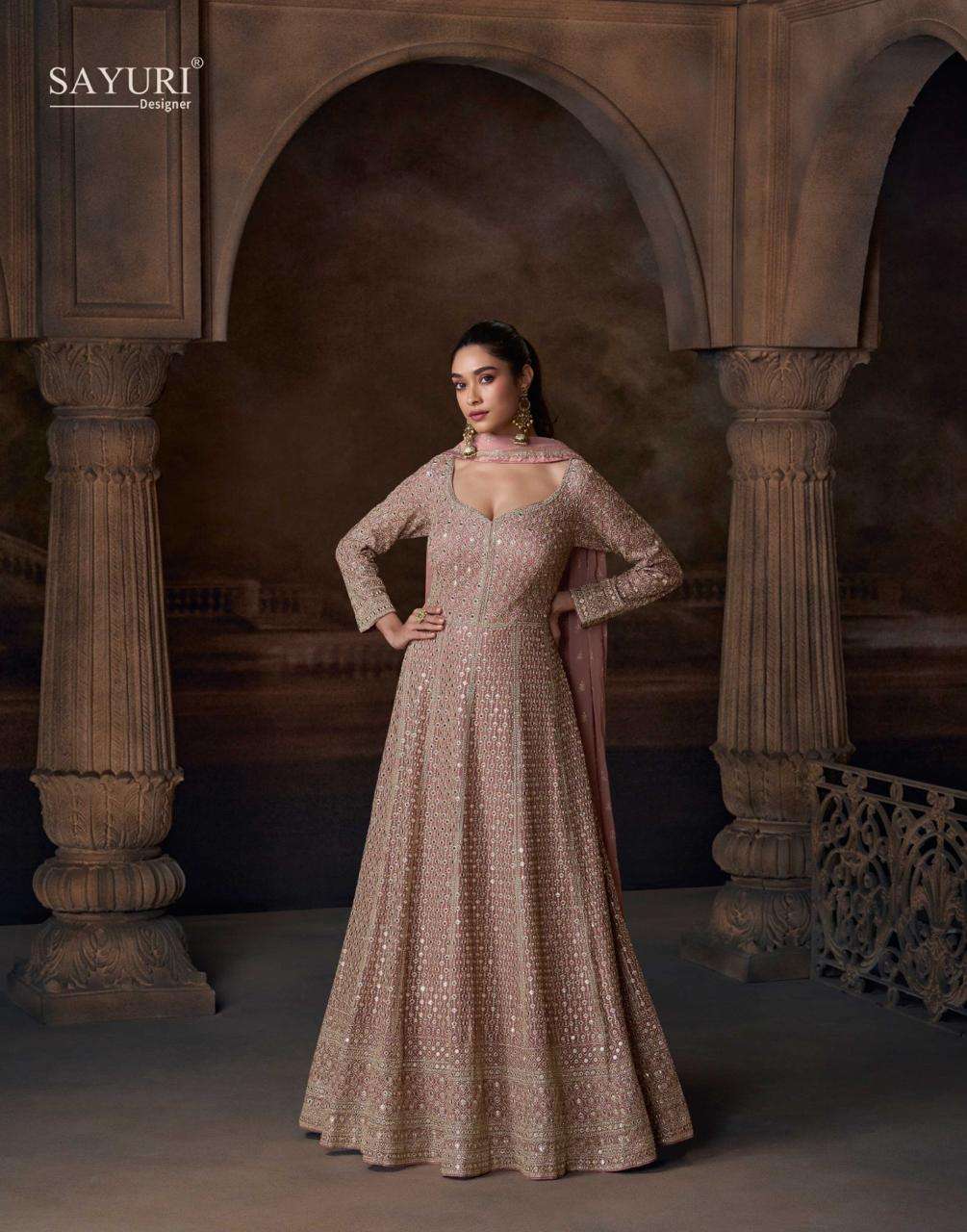 SAYURI DESIGNER AVNI GEORGETTE HEAVY ELEGANT LOOK DESIGNER GOWN DRESS