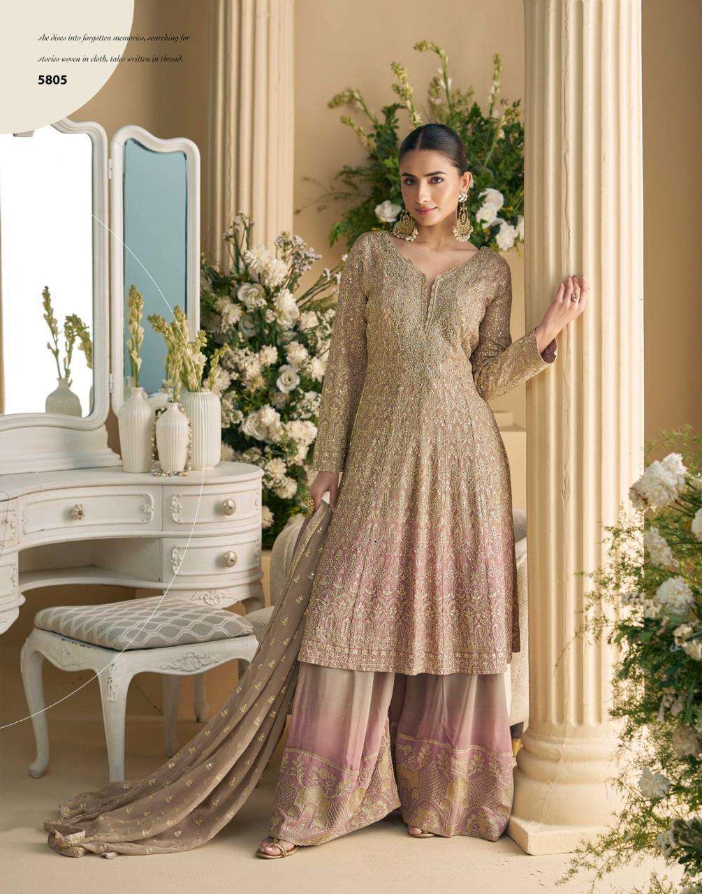 SAYURI DESIGNER VIRASAT GEORGETTE HEAVY ELEGANT DESIGNER WEDDING WEAR SUIT