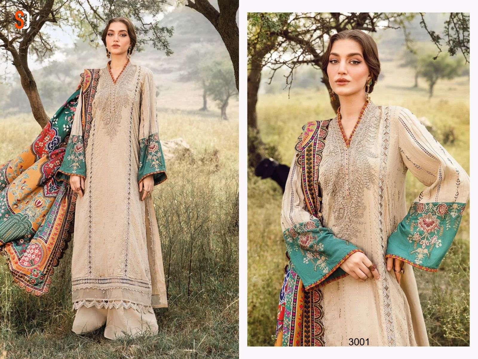 SHRADDHA DESIGNER MARIA B VOL 3 RAYON HEAVY EMBROIDERY WORK SUIT