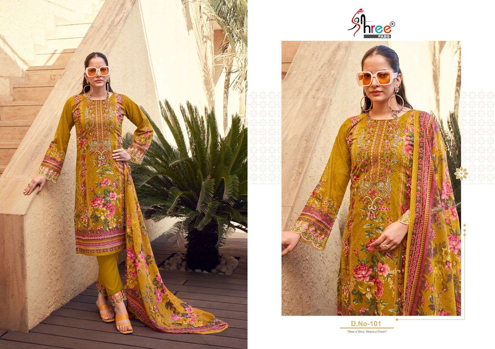 SHREE FABS KHADIZA PREMIUM LAWN COLLECTION COTTON FANCY WORK SALWAR KAMEEZ 