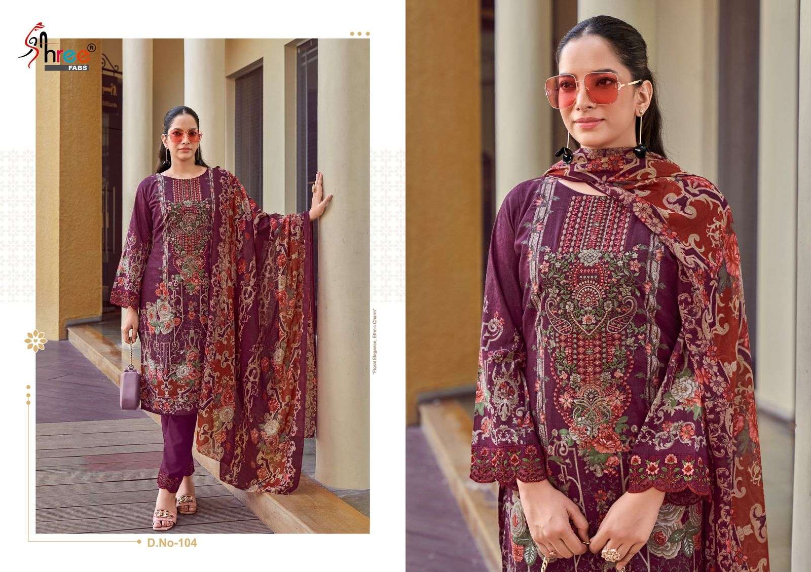 SHREE FABS KHADIZA PREMIUM LAWN COLLECTION COTTON FANCY WORK SALWAR KAMEEZ 
