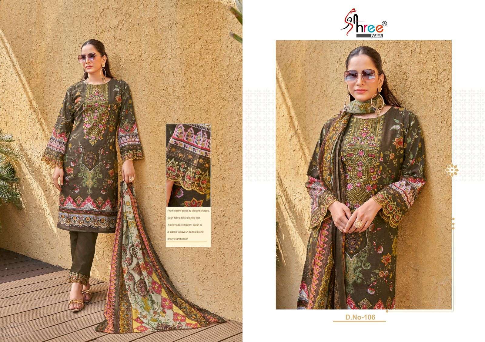 SHREE FABS KHADIZA PREMIUM LAWN COLLECTION COTTON FANCY WORK SALWAR KAMEEZ 