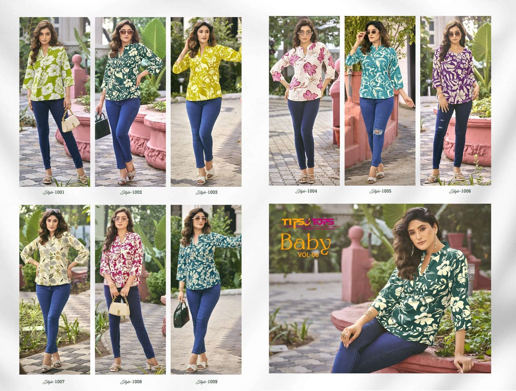 TIPS & TOPS BABY VOL 6 RAYON PRINT SUMMER WEAR LADIES TOP 