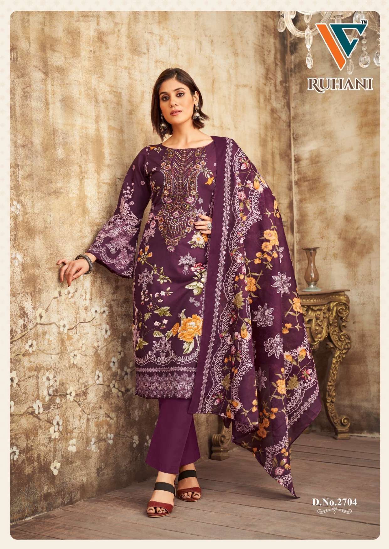 VANDANA‎ CREATION RUHANI‎ VOL 27 COTTON DIGITAL STYLE PRINTS SALWAR SUIT