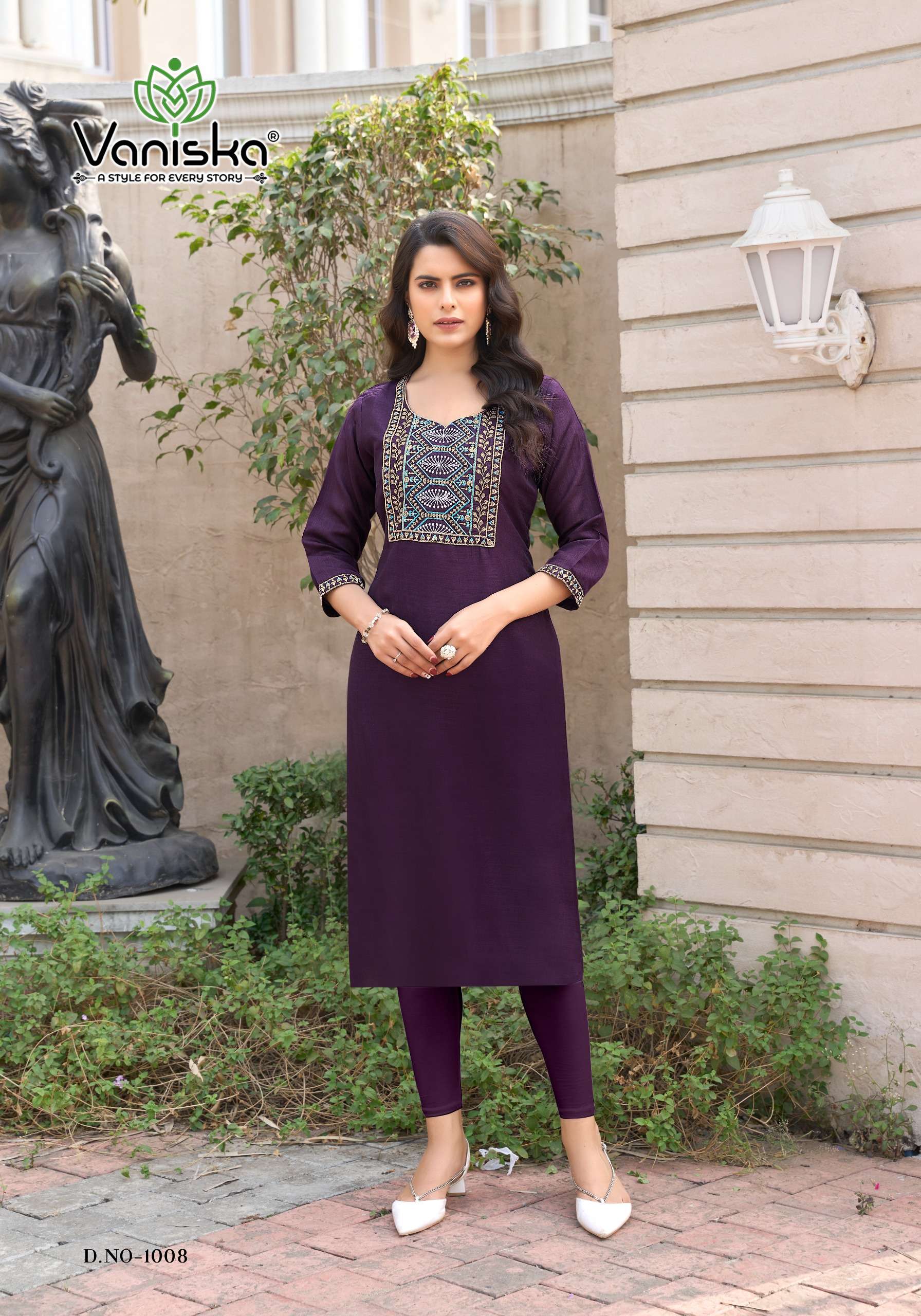 VANISKA CANDY CRUSH VOL 1 SILK EMBROIDERY WORKS KURTI
