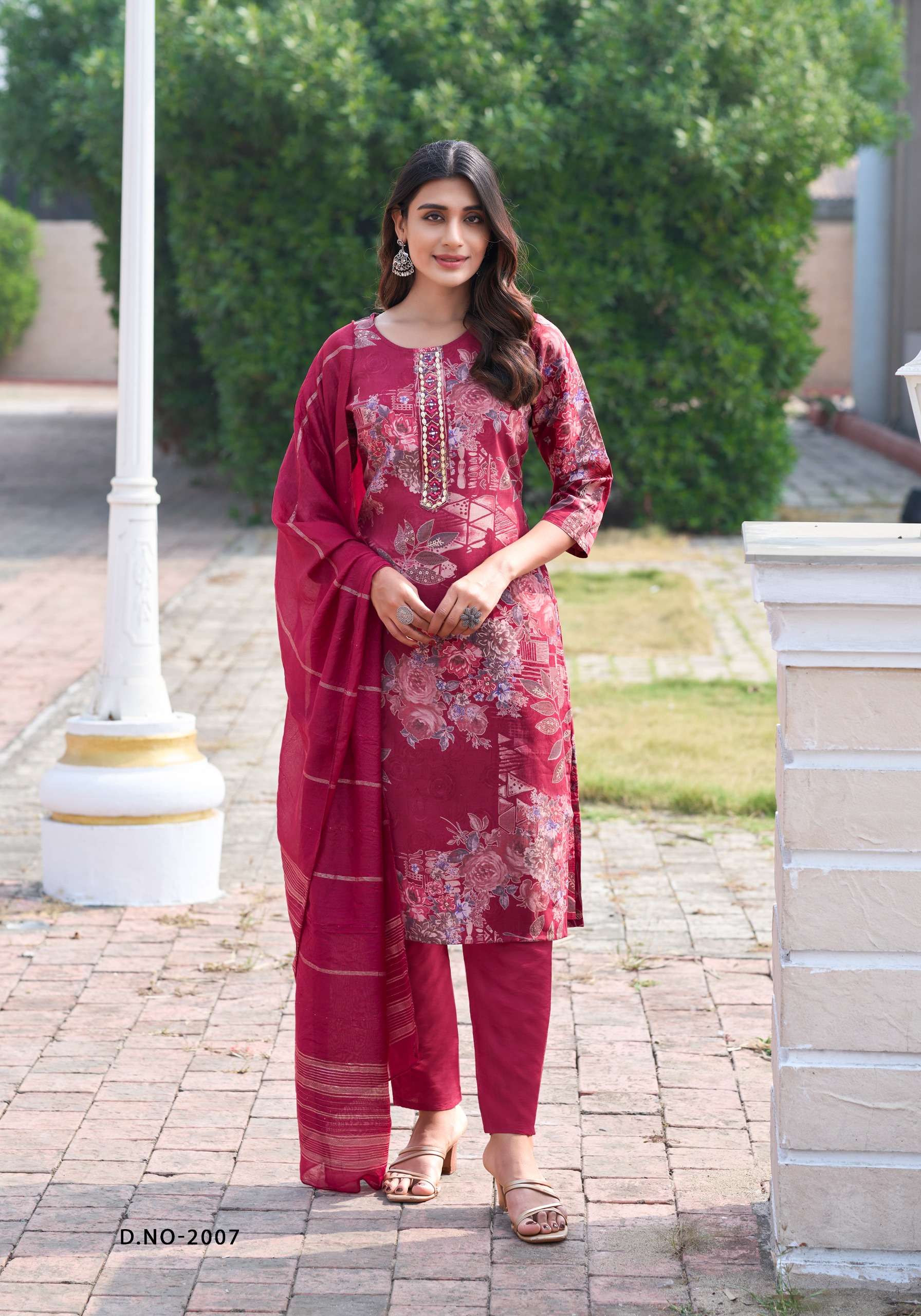 VANISKA FESTIVAL VOL 2 CHANDERI PRINT FANCY KURTI COMBO SET