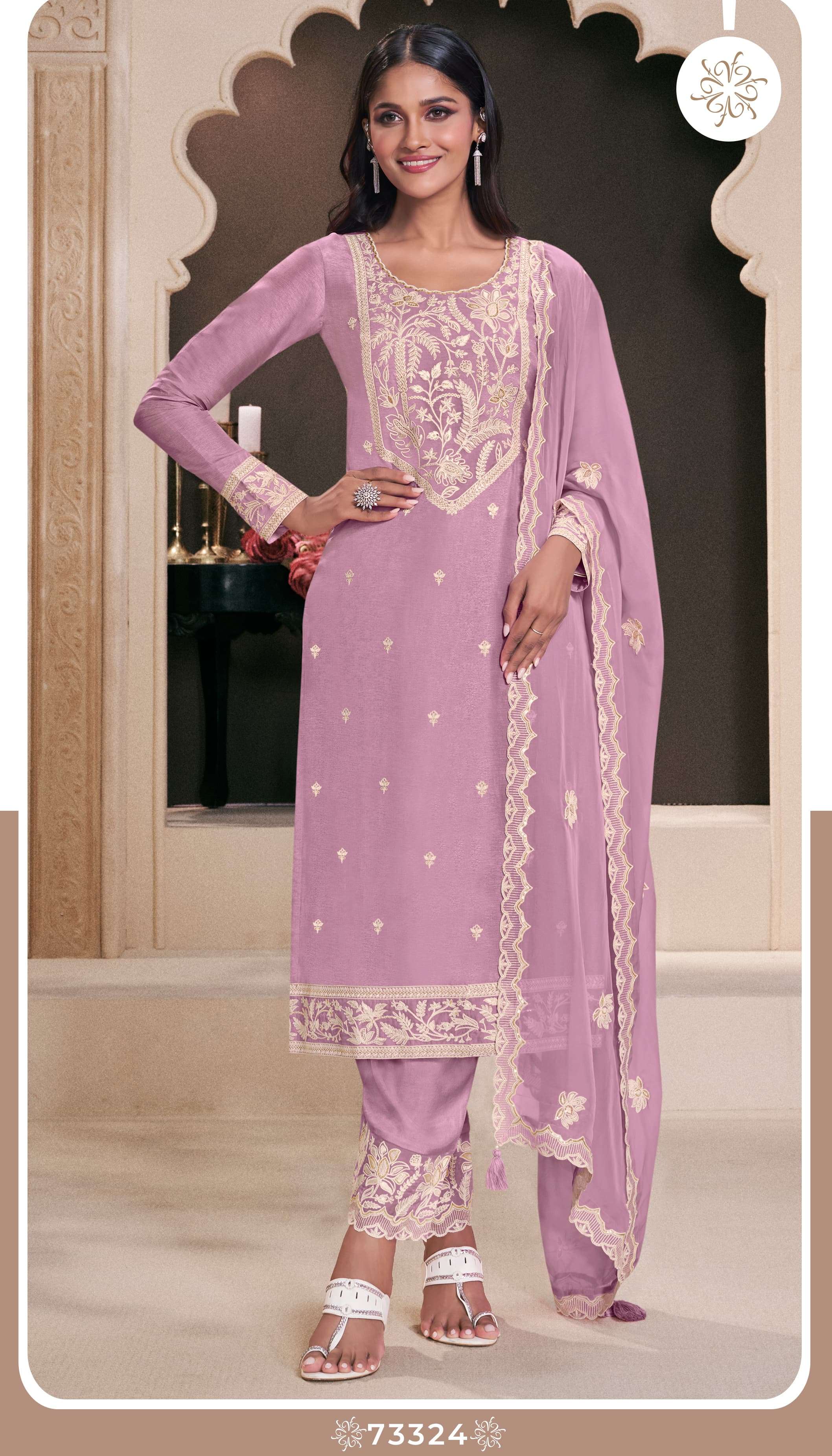 VINAY FASHION KULEESH INDRI SILK DESIGNER HEAVY FESTIVE WEAR SUIT