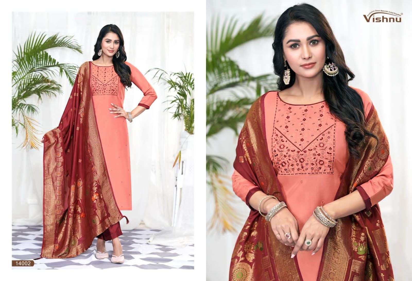 VISHNU IMPEX GLORIOUS VOL 2 SIMER FABRIC FANCY WORK SALWAR SUIT