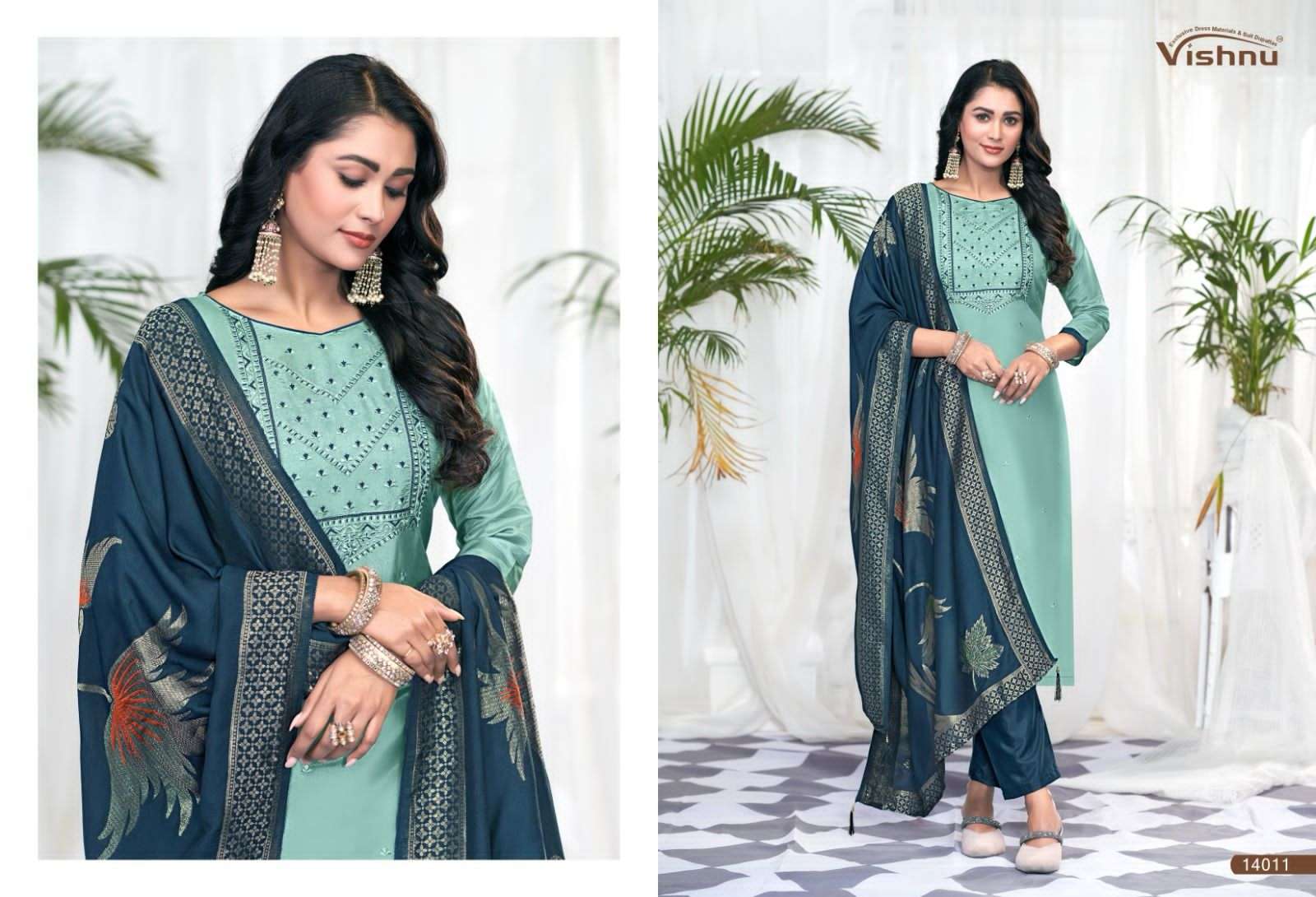 VISHNU IMPEX GLORIOUS VOL 2 SIMER FABRIC FANCY WORK SALWAR SUIT