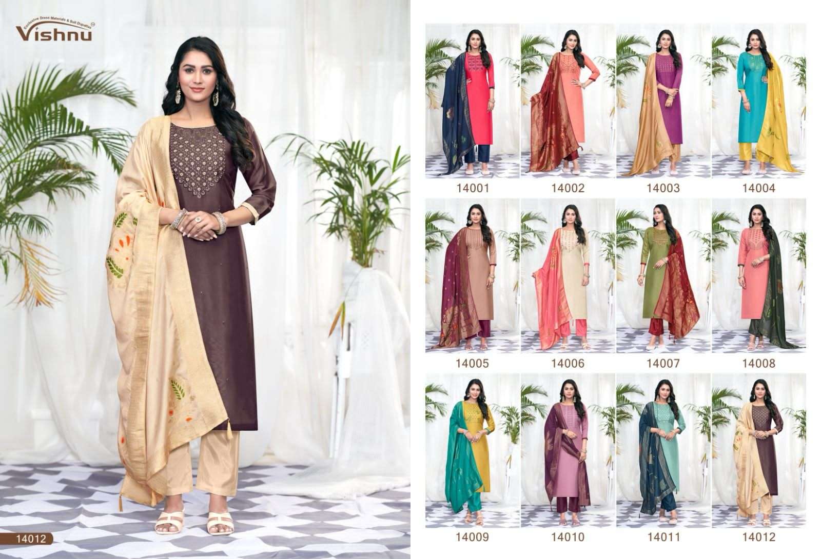 VISHNU IMPEX GLORIOUS VOL 2 SIMER FABRIC FANCY WORK SALWAR SUIT