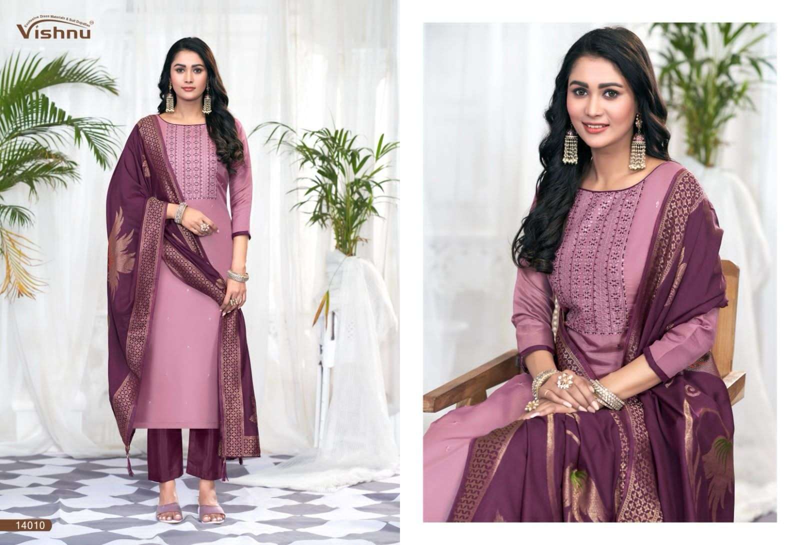 VISHNU IMPEX GLORIOUS VOL 2 SIMER FABRIC FANCY WORK SALWAR SUIT